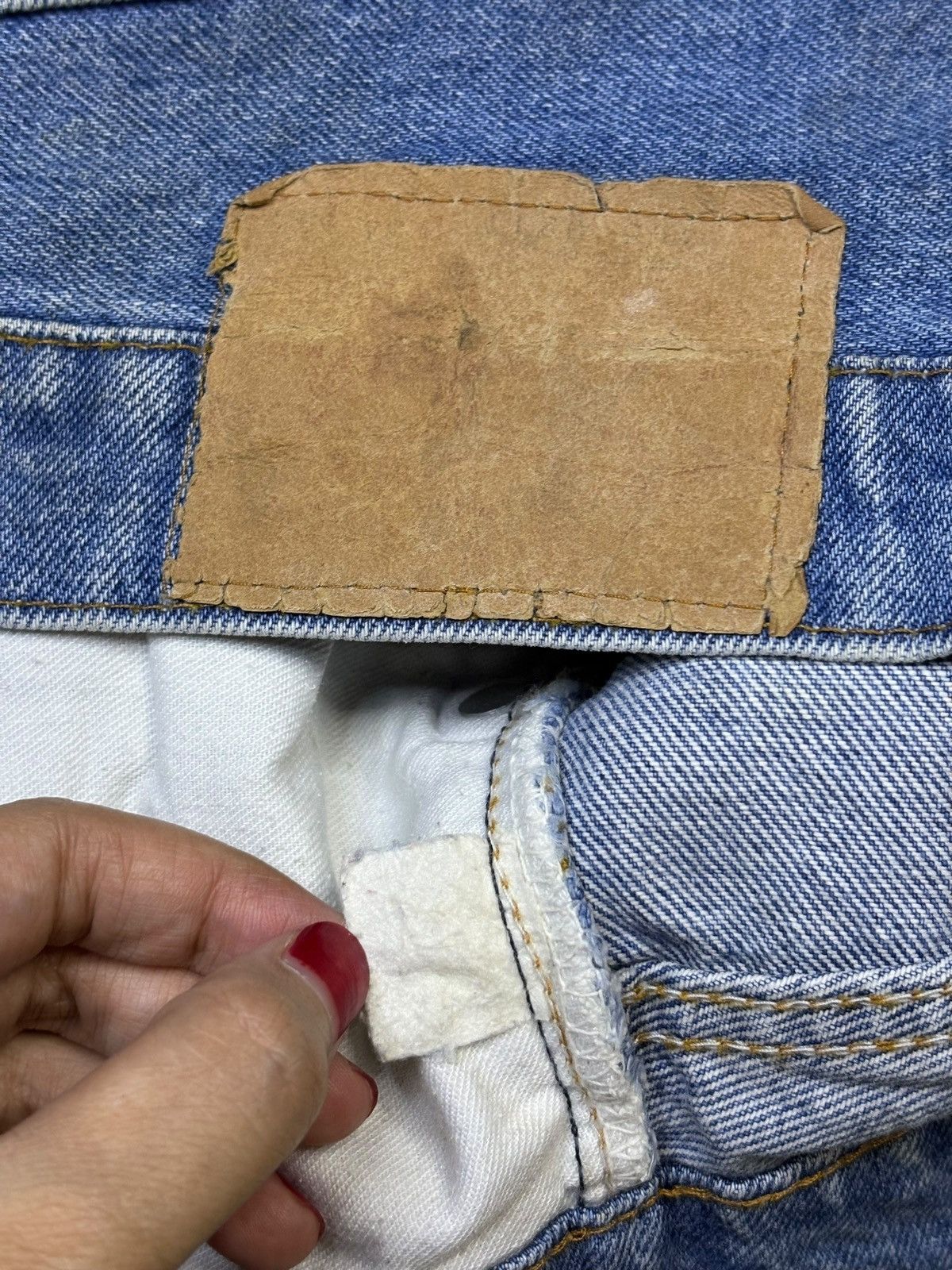 Levi's × Vintage Vintage 70s Levis Blue Wash Grunge Style Jeans Size US 33 - 10 Thumbnail