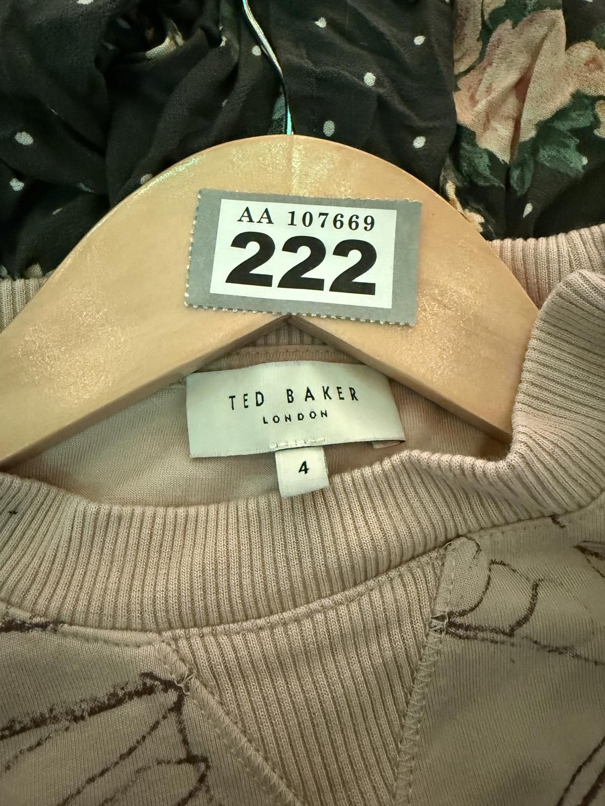 Ted Baker Ted Baker Women's Pink Butterfly Print Sweatshirt Size XS / US 0-2 / IT 36-38 - 4 Thumbnail