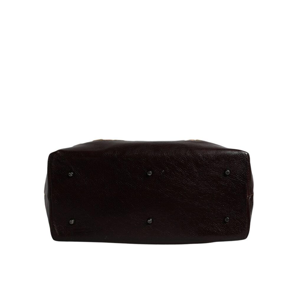 Dolce & Gabbana Dolce & Gabbana Beige Maroon Velvet Leather Jacquard Travel Size ONE SIZE - 6 Thumbnail