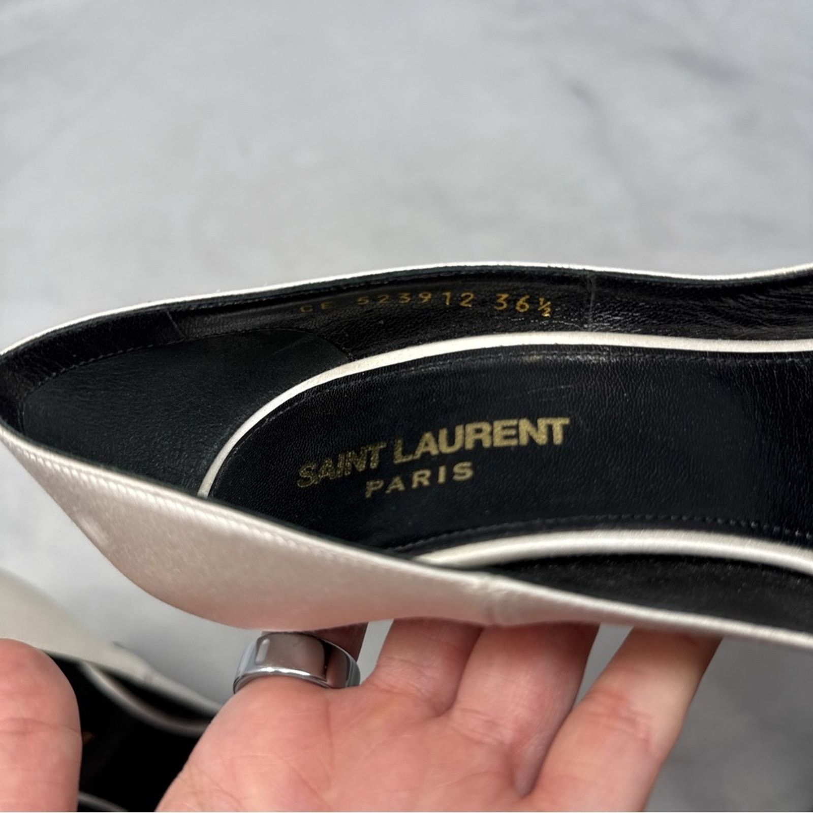 Saint Laurent Paris Saint Laurent Tower 110 Strass Silk Satin Pointed Toe Heels Size US 6.5 / IT 36.5 - 12 Thumbnail