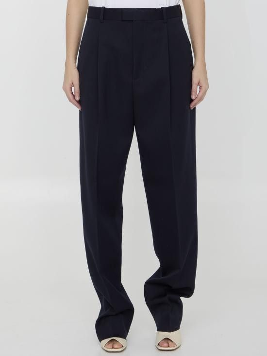 Bottega Veneta BOTTEGA VENETA Women Straight Pants 743608 BLUE Size 27" / US 4 / IT 40 - 1 Thumbnail