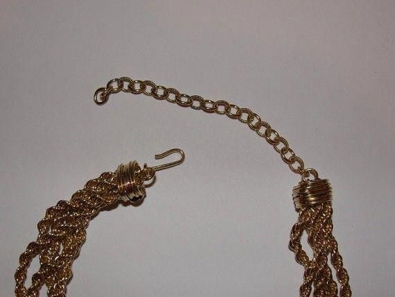 Designer 18 kt Gold Vermeil Hattie Carnegie Rope Torsade Necklace Size ONE SIZE - 3 Thumbnail