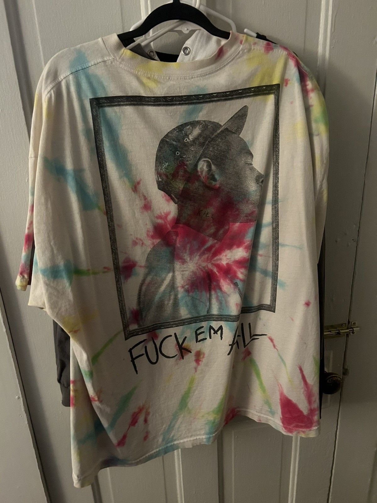 image of Dertbag x Odd Future One Of Eight Tyler The Creator Dirtbag Fuck Em All Tee in White (Size 2XL)