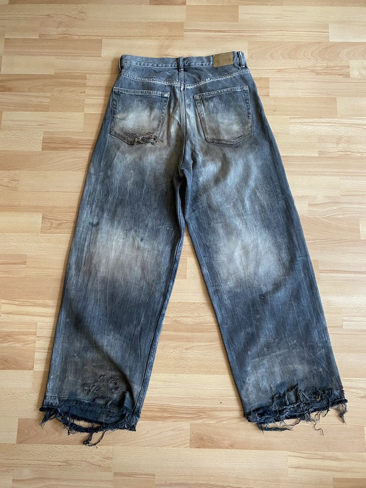 Vintage TDWS Weekday Destroyed Baggy Denim Size US 29 - 4 Thumbnail