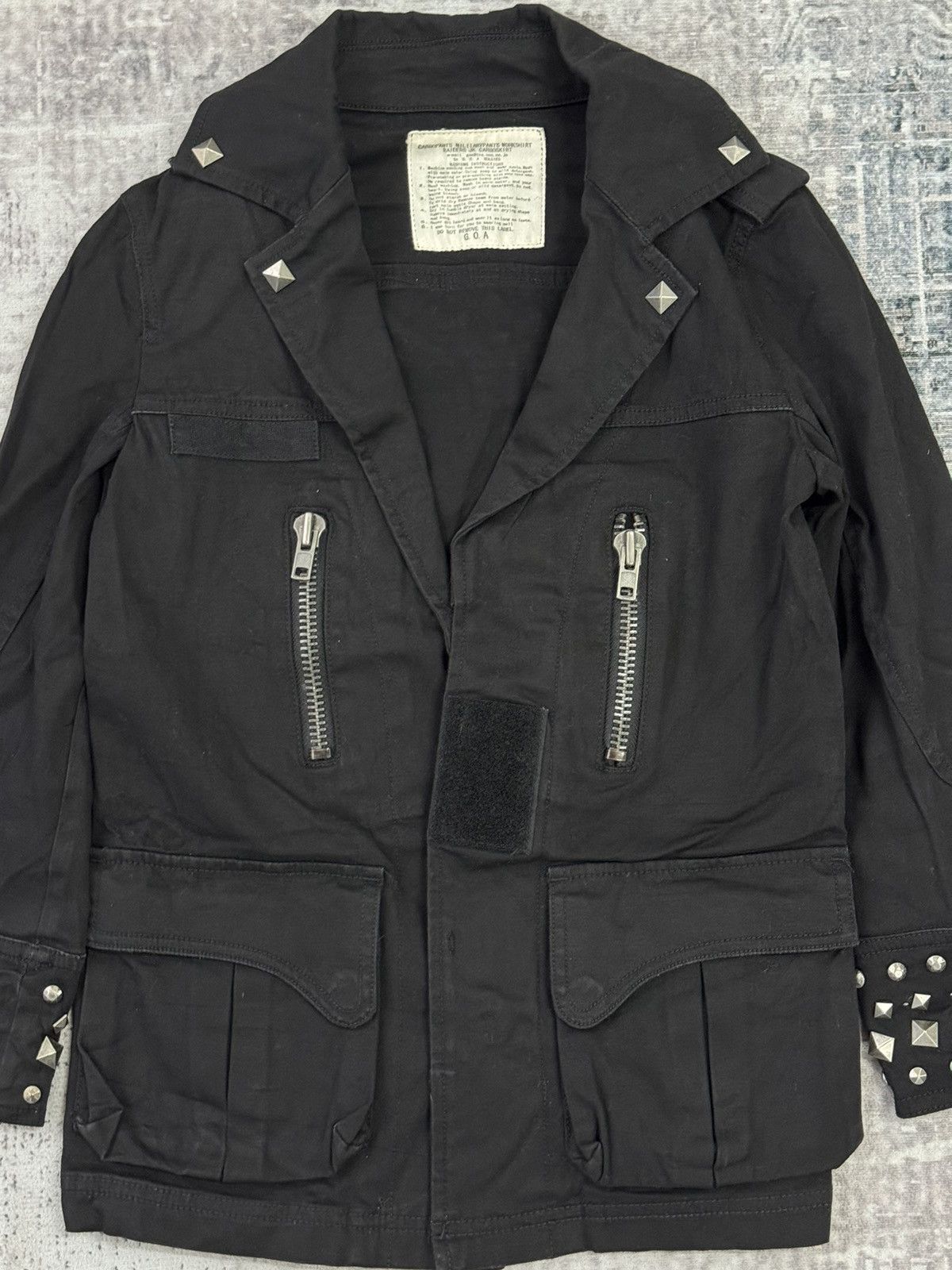 Japanese Brand G.O.A Genuine Vintage Studded Army Parka Jacket Size US XS / EU 42 / 0 - 2 Thumbnail