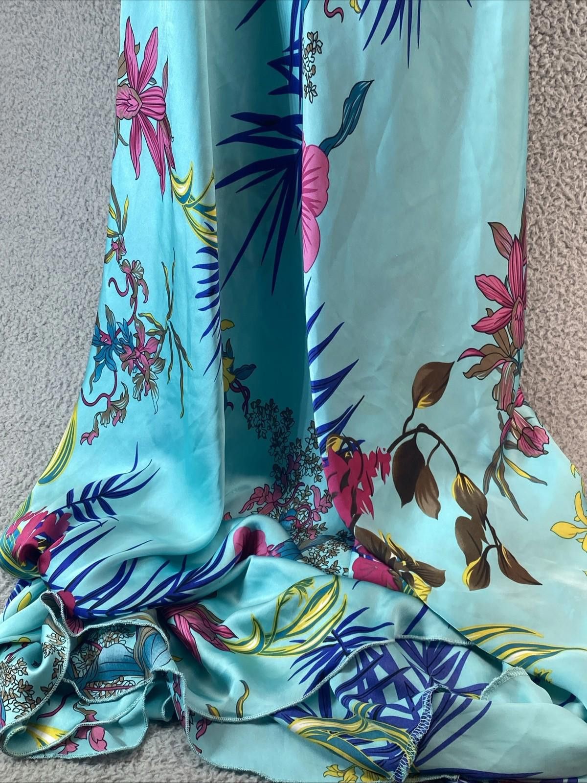Flower Mountain Women Sundress Small Blue Floral The Vanity Room made in NYC Size S / US 4 / IT 40 - 5 Thumbnail