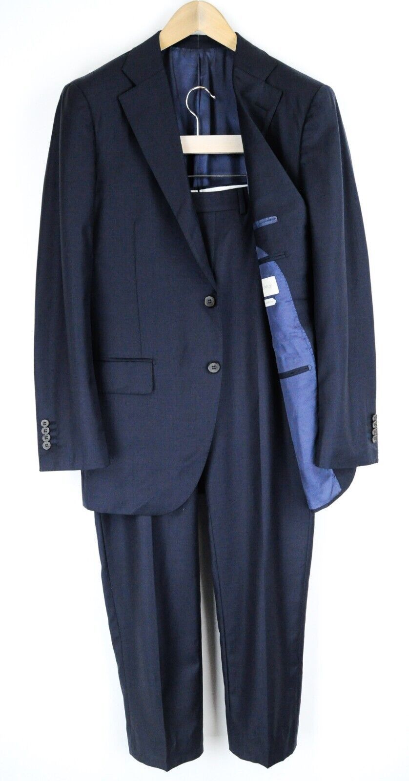 image of Suitsupply Lazio Uk42L Wool Super 110's Blue Lined Suit 57909, Men's