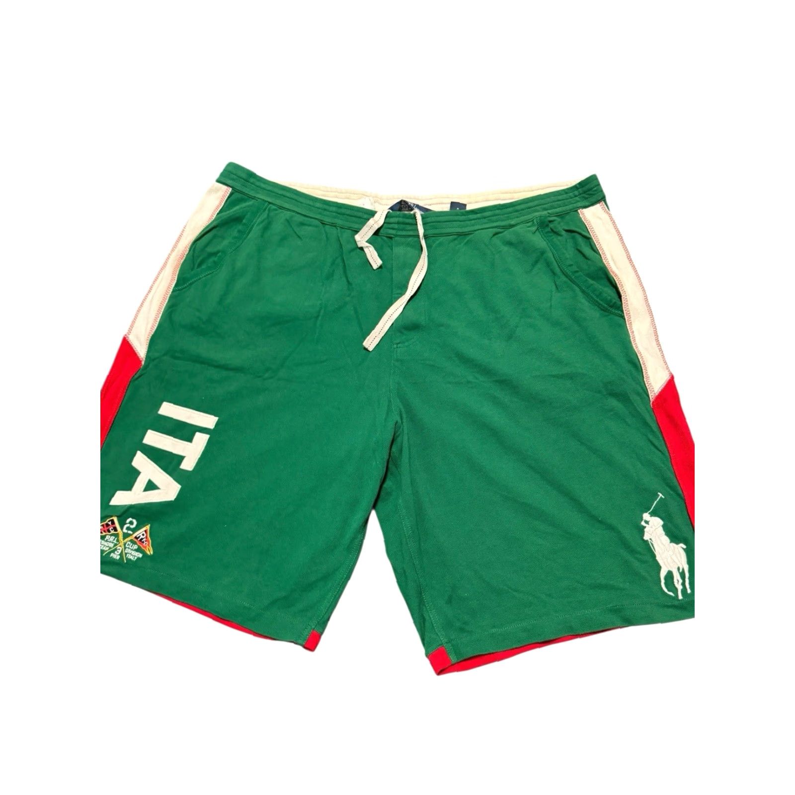 Polo Ralph Lauren VINTAGE Polo Ralph Lauren Big Pony Italia #2 PRL Cup Shorts 4XLT Tall Knit Cotton Polyester Green Mens Casual Polo Ralph Lauren shirt? Size US XXL / EU 58 / 5 - 2 Thumbnail