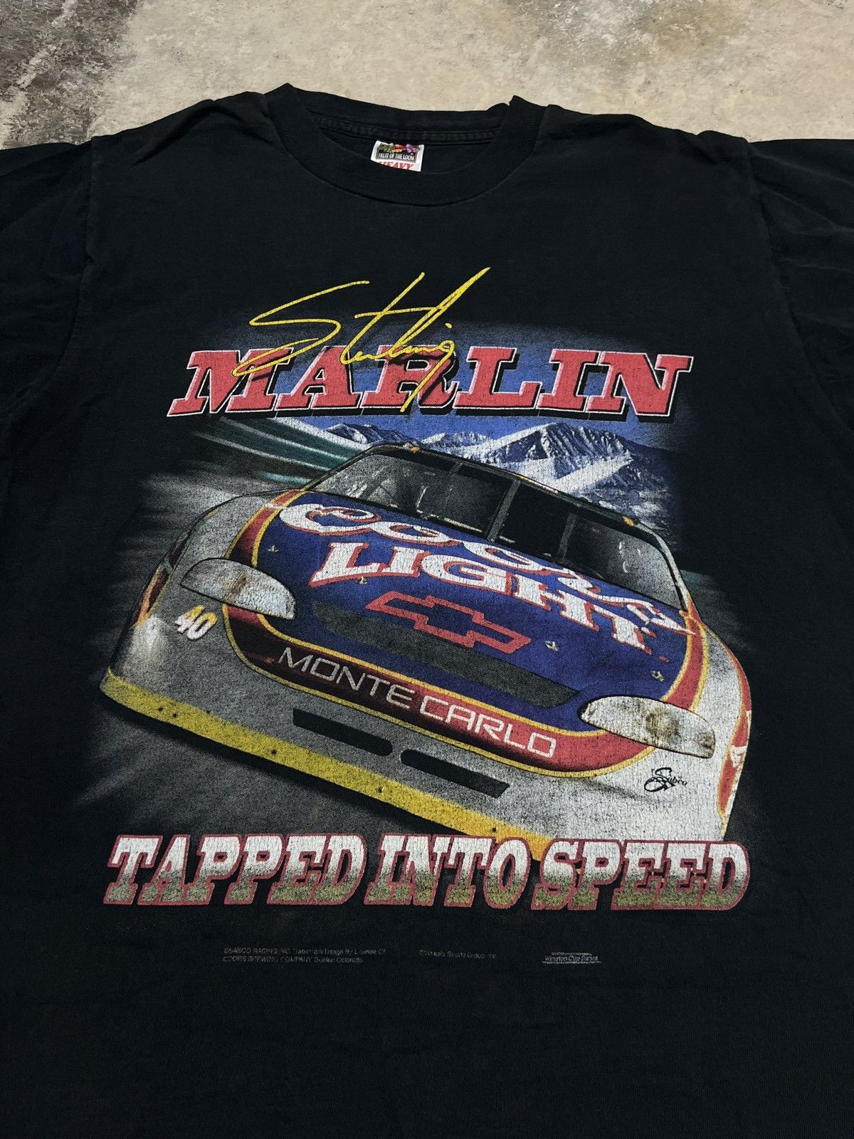 Vintage Vintage Sterling Marlin NASCAR Driver Coors Light Promo Tee Size US L / EU 52-54 / 3 - 2 Thumbnail