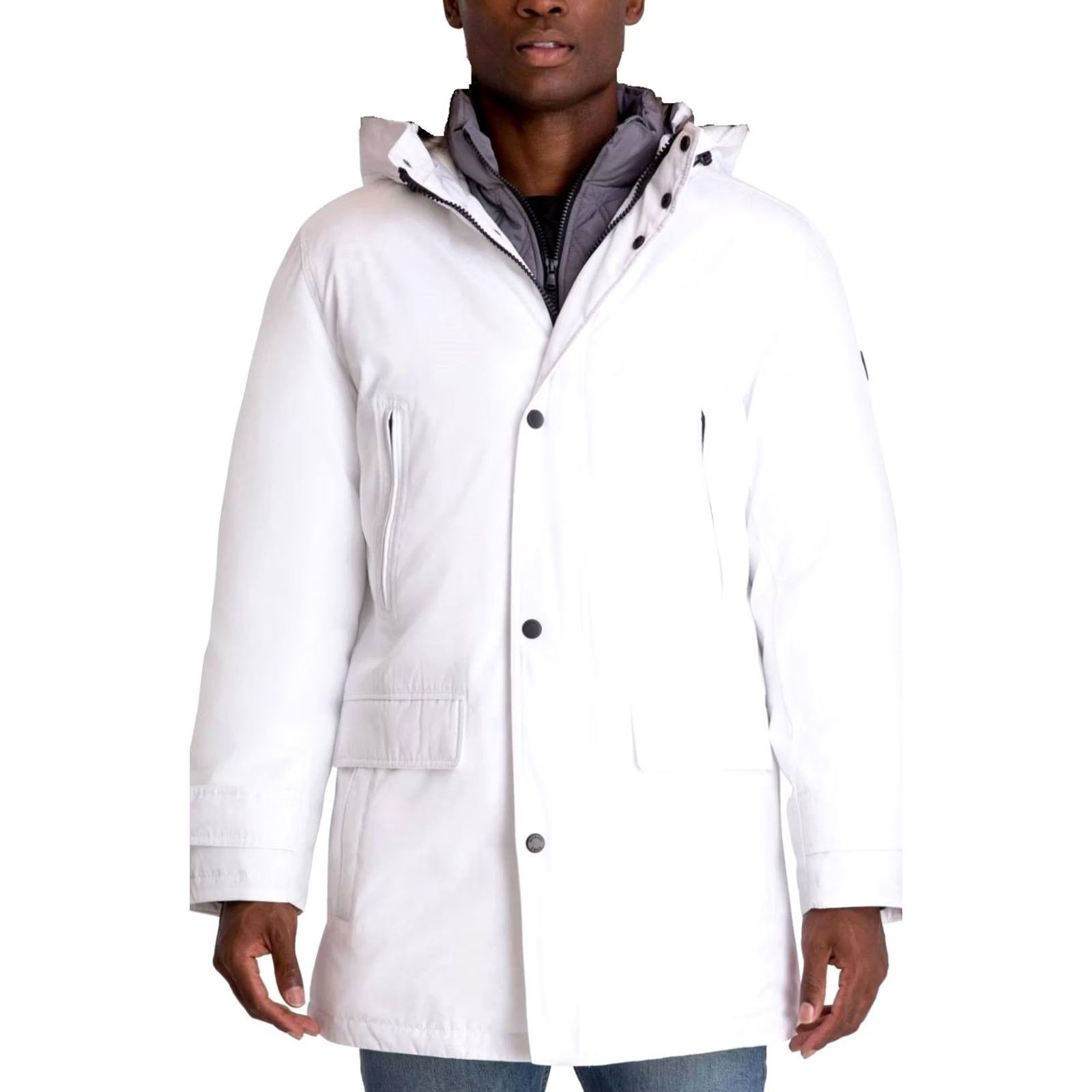 Michael Kors Michael Kors Men's Hooded Bib Snorkel Parka Jacket White Large Size US L / EU 52-54 / 3 - 3 Thumbnail