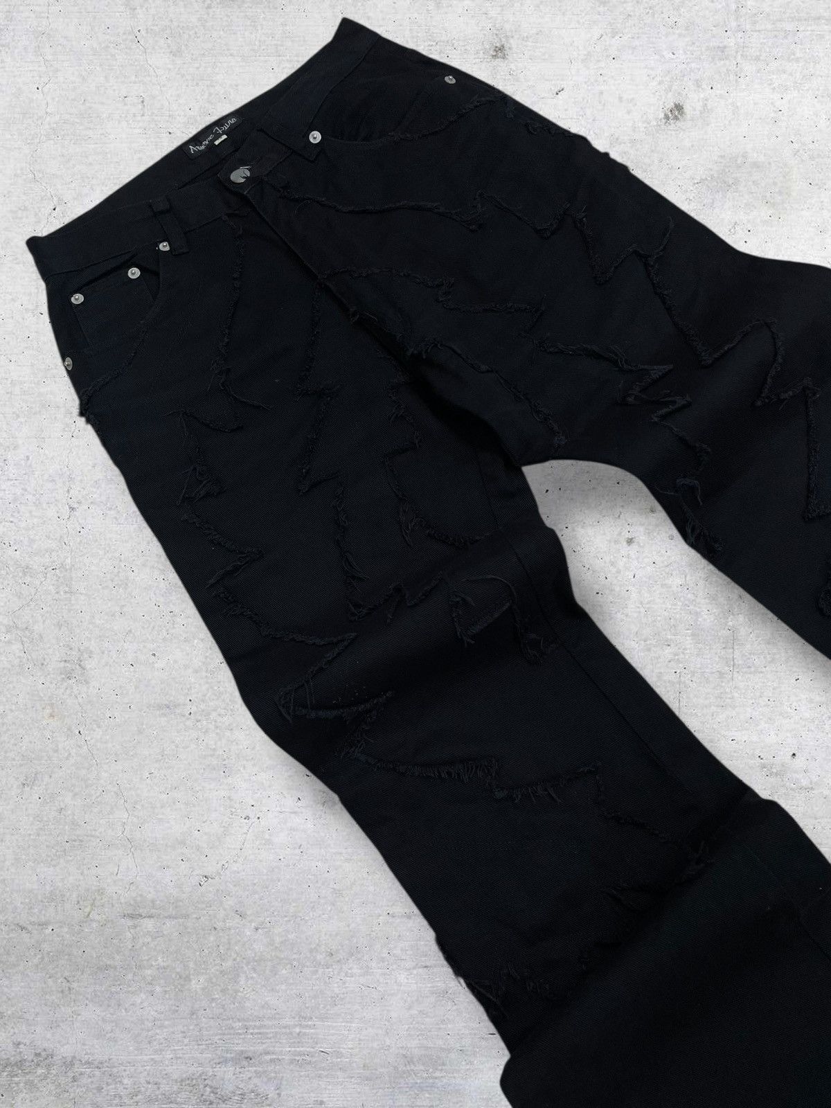 Tornado Mart VINTAGE AMORE PURE JAPAN 1990S RARE ZIGZAG AVANTGARDE DENIM Size US 27 - 7 Thumbnail