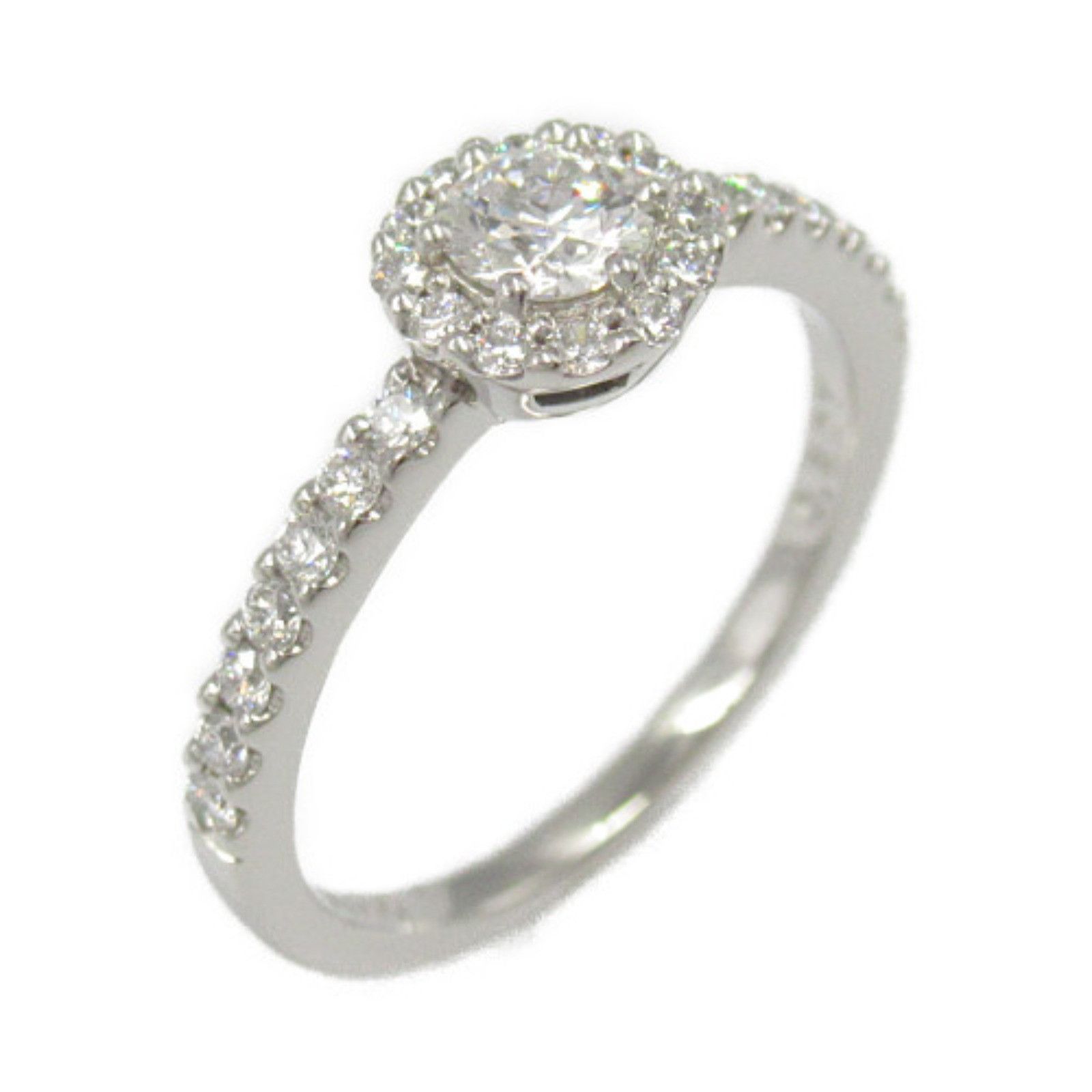 Other Other Platinum Diamond Ring Metal Ring in Great Condition Size ONE SIZE - 1 Thumbnail