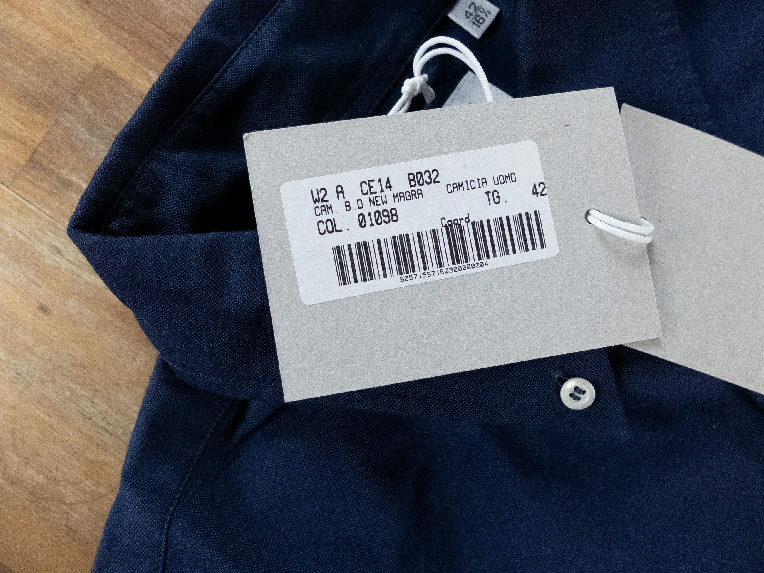 Aspesi ASPESI solid navy blue regular fit Oxford shirt 42 / Large Size US L / EU 52-54 / 3 - 6 Thumbnail