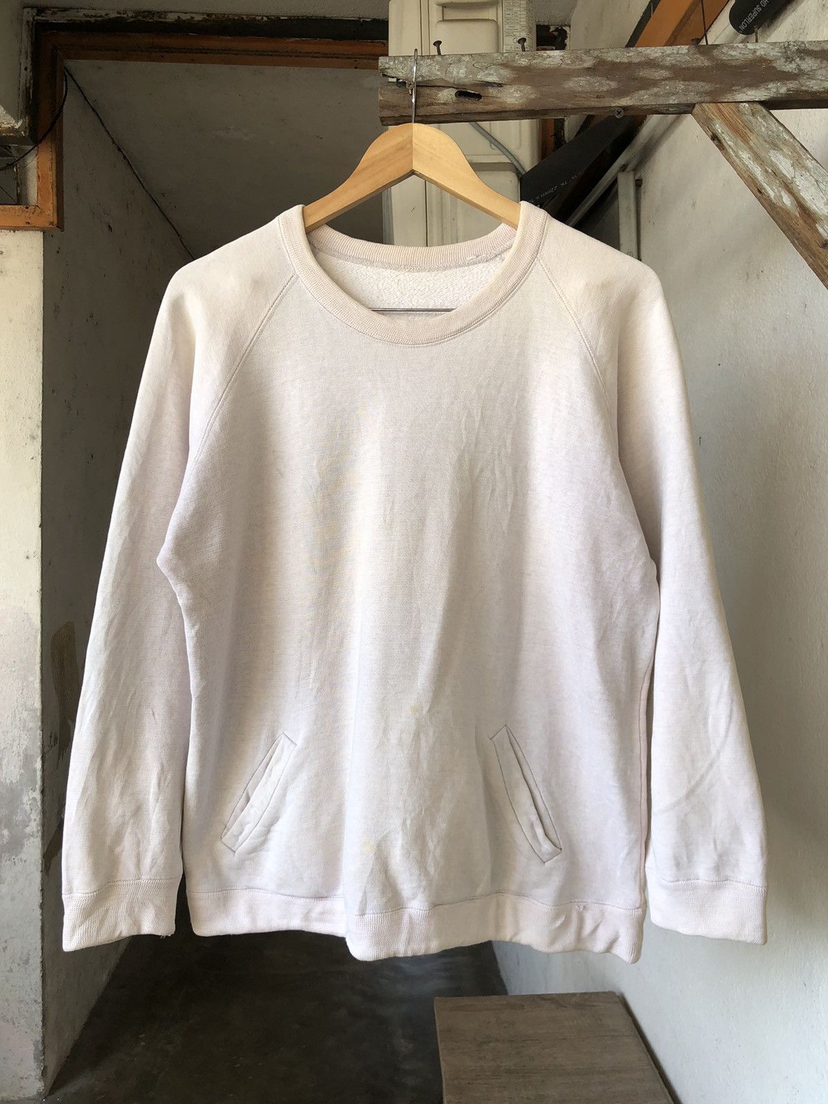 Issey Miyake Vintage 90s Issey Miyake IS Logo Distressed Crewneck Size M / US 6-8 / IT 42-44 - 2 Thumbnail