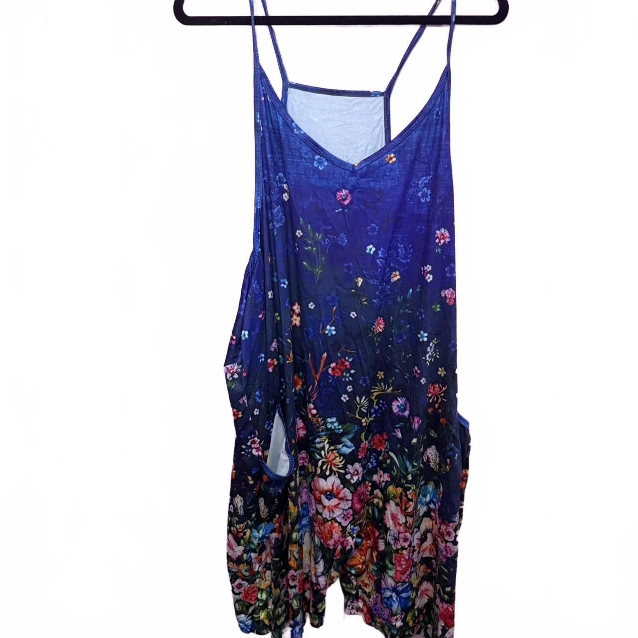 Designer Floral Print Romper Dress with Pockets Size 30" / US 8 / IT 44 - 3 Thumbnail