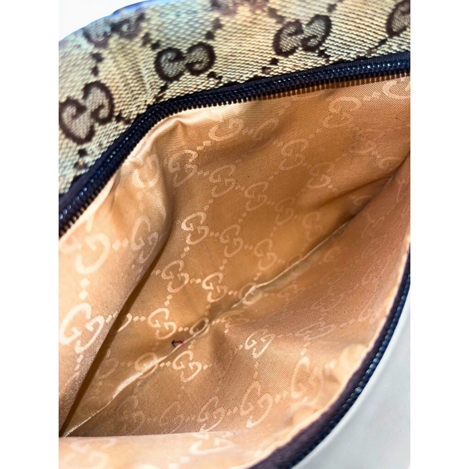 Gucci Gucci GG Canvas x Leather Beige Brown Waist Bag Belt Bag Size ONE SIZE - 9 Thumbnail