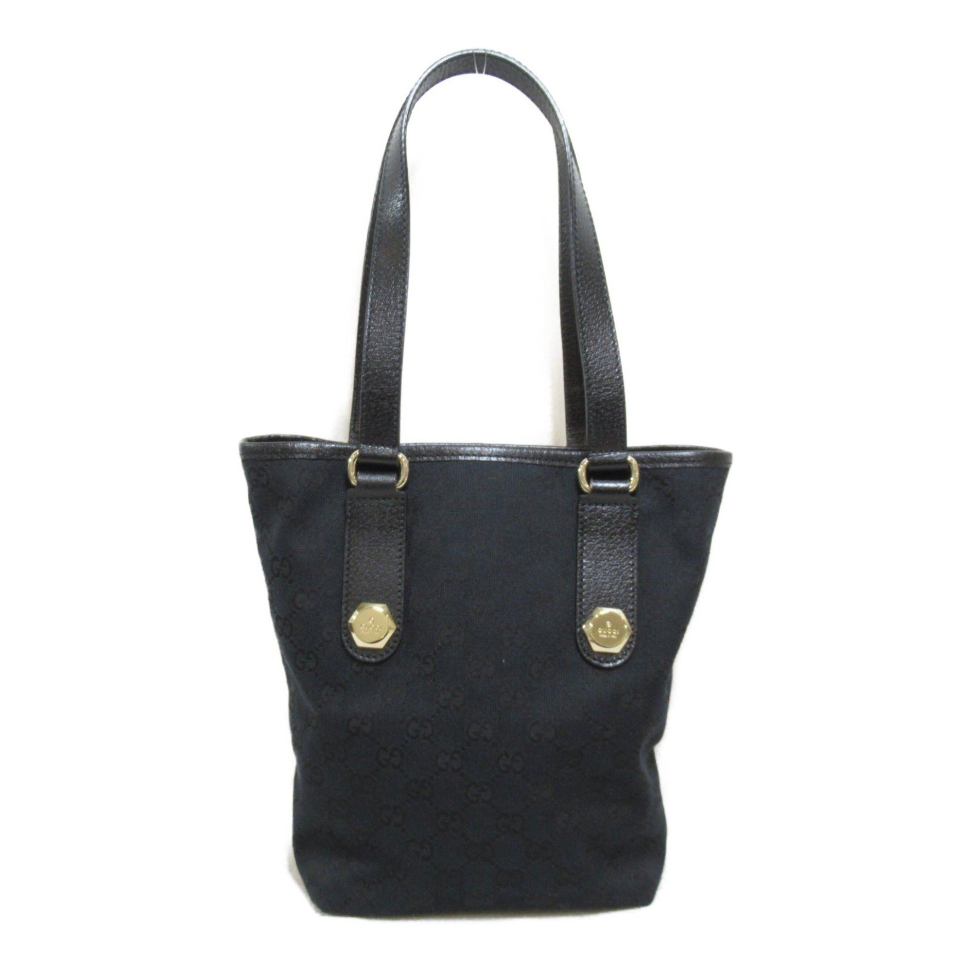 image of Gucci Tote Bag Black Canvas 153361, Women's