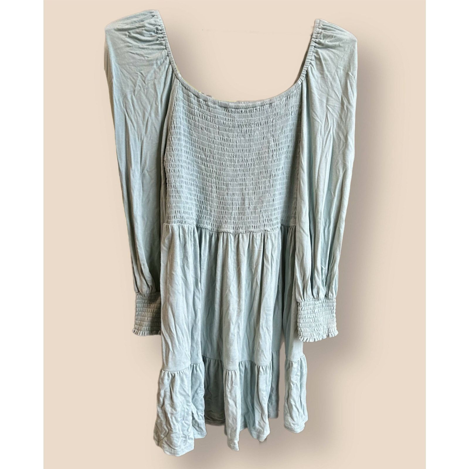 BB Dakota BB Dakota Let's Go Smocked Bodice Long Sleeve Minidress Size M / US 6-8 / IT 42-44 - 3 Thumbnail