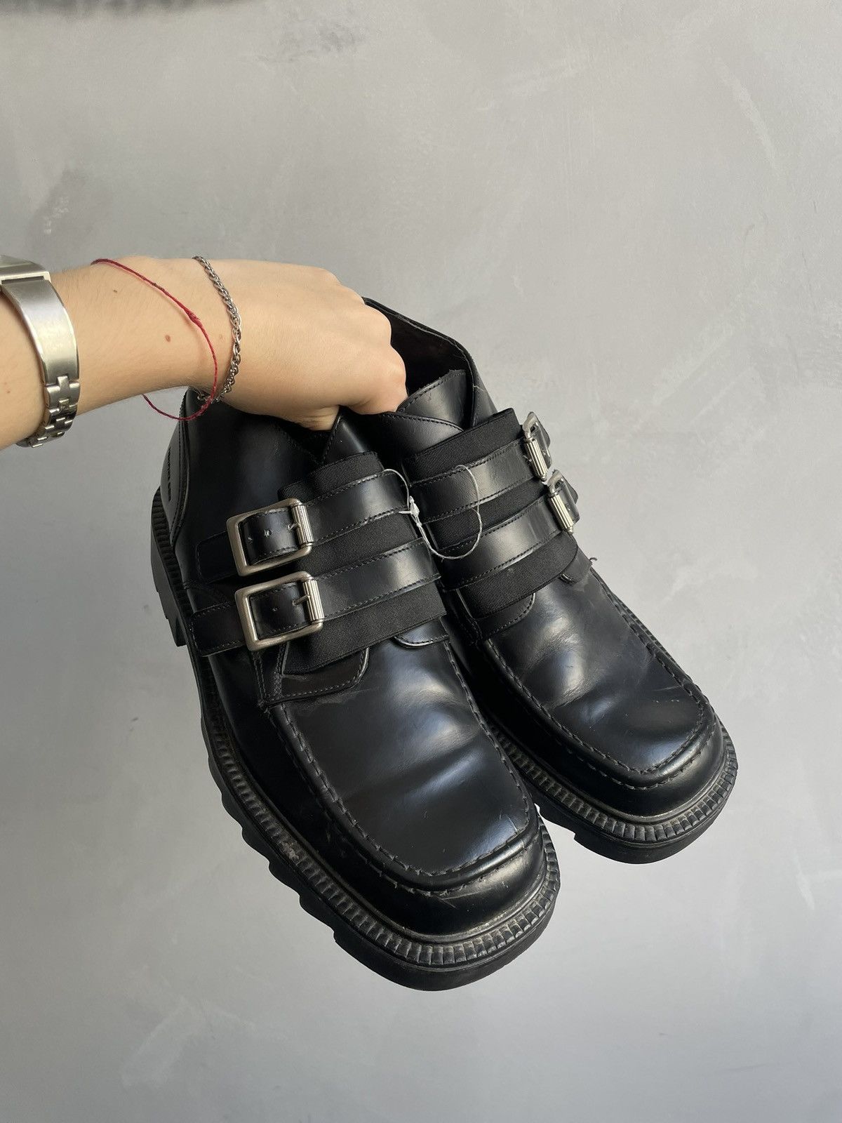 Harley Davidson Rubber platform boots y2k opium New Rock style hype Size US 10 / EU 43 - 3 Thumbnail