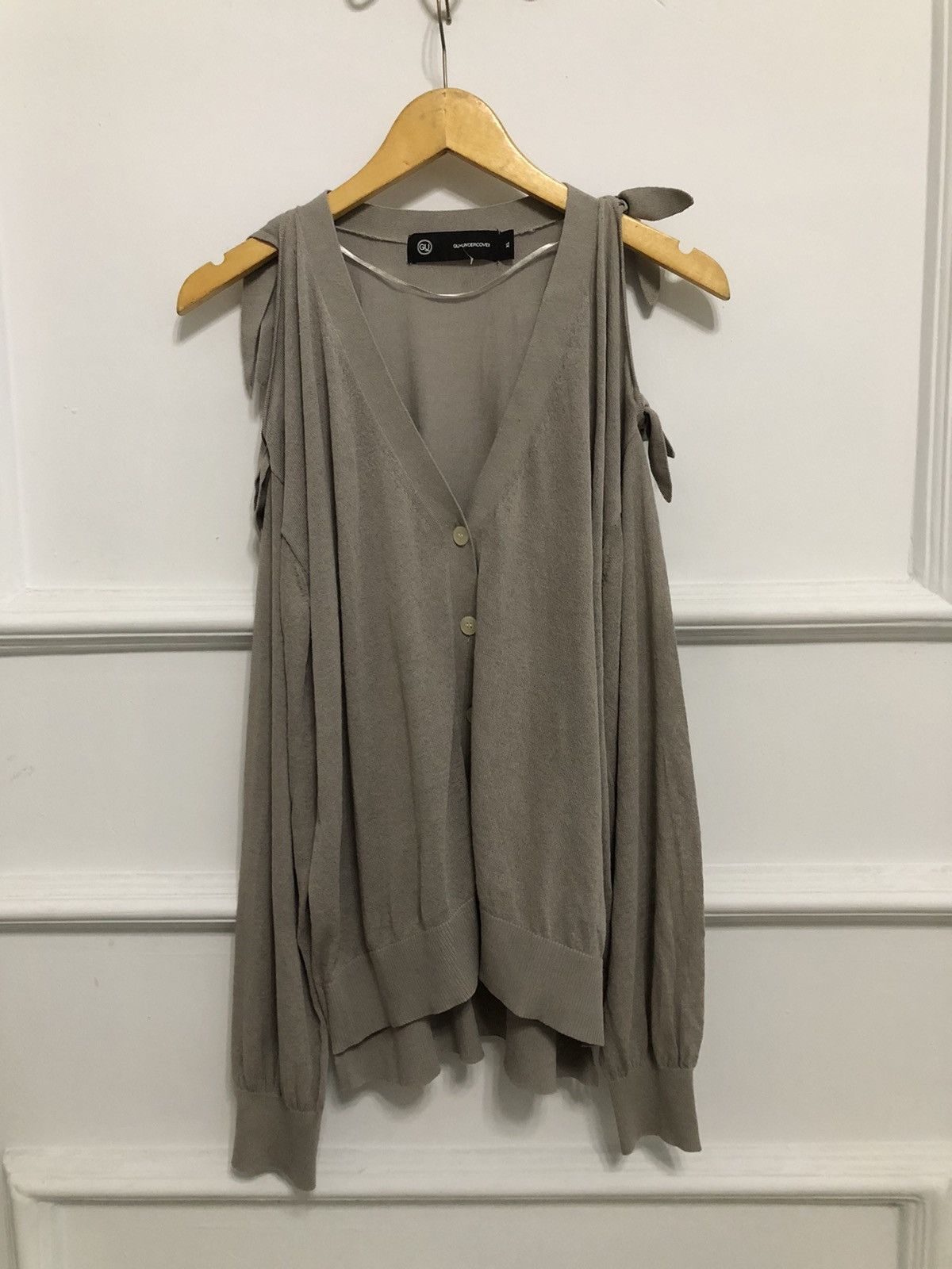 image of Gu X Undercover Cardigan Knitted Sweaters in Grey, Men's (Size Medium)