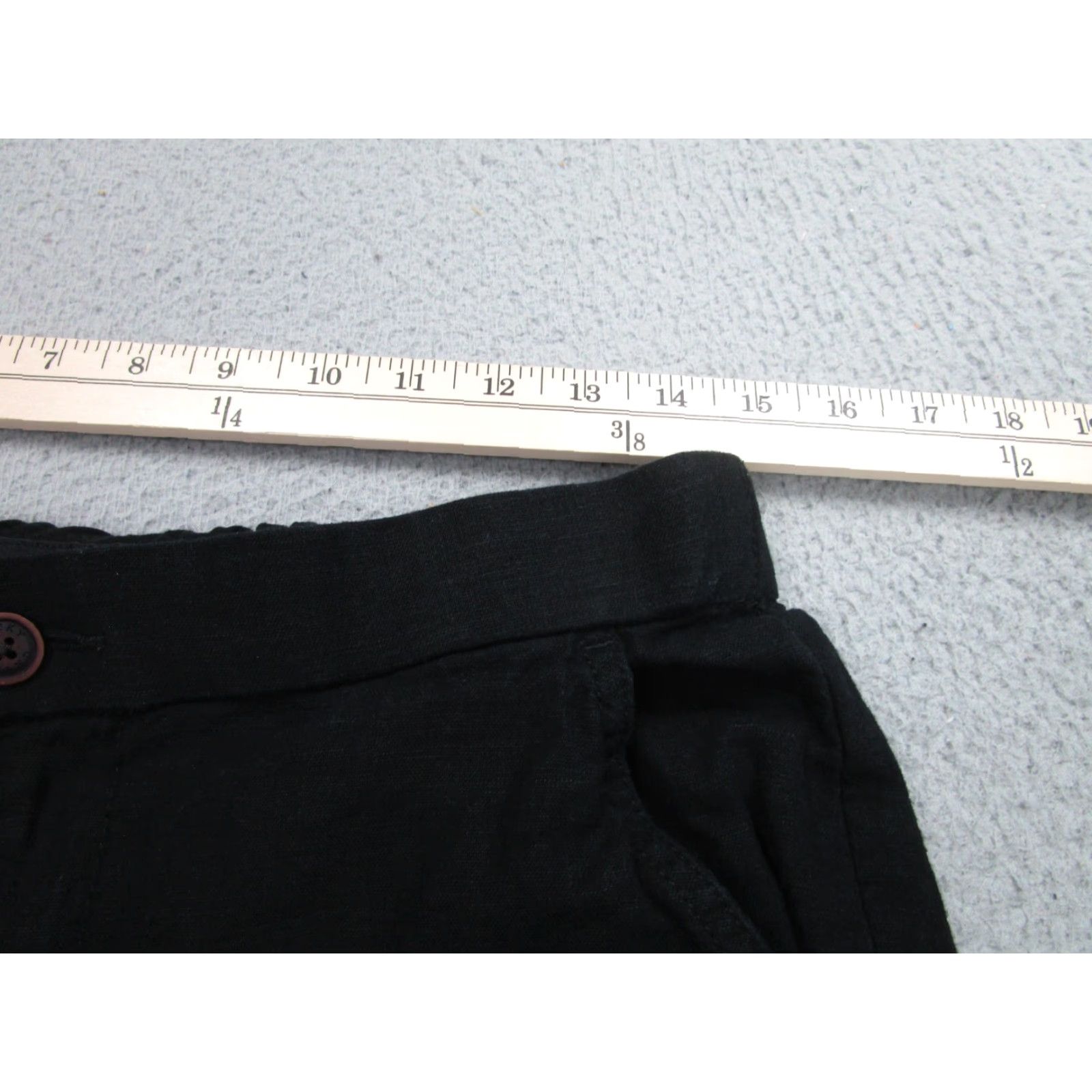 Lucky Brand VINTAGE Lucky Brand Cargo Pants Womens Medium Black Casual Travel Outdoor Linen Rayon Elastic Waist Pockets 29in Inseam Size 32" / US 10 / IT 46 - 4 Thumbnail