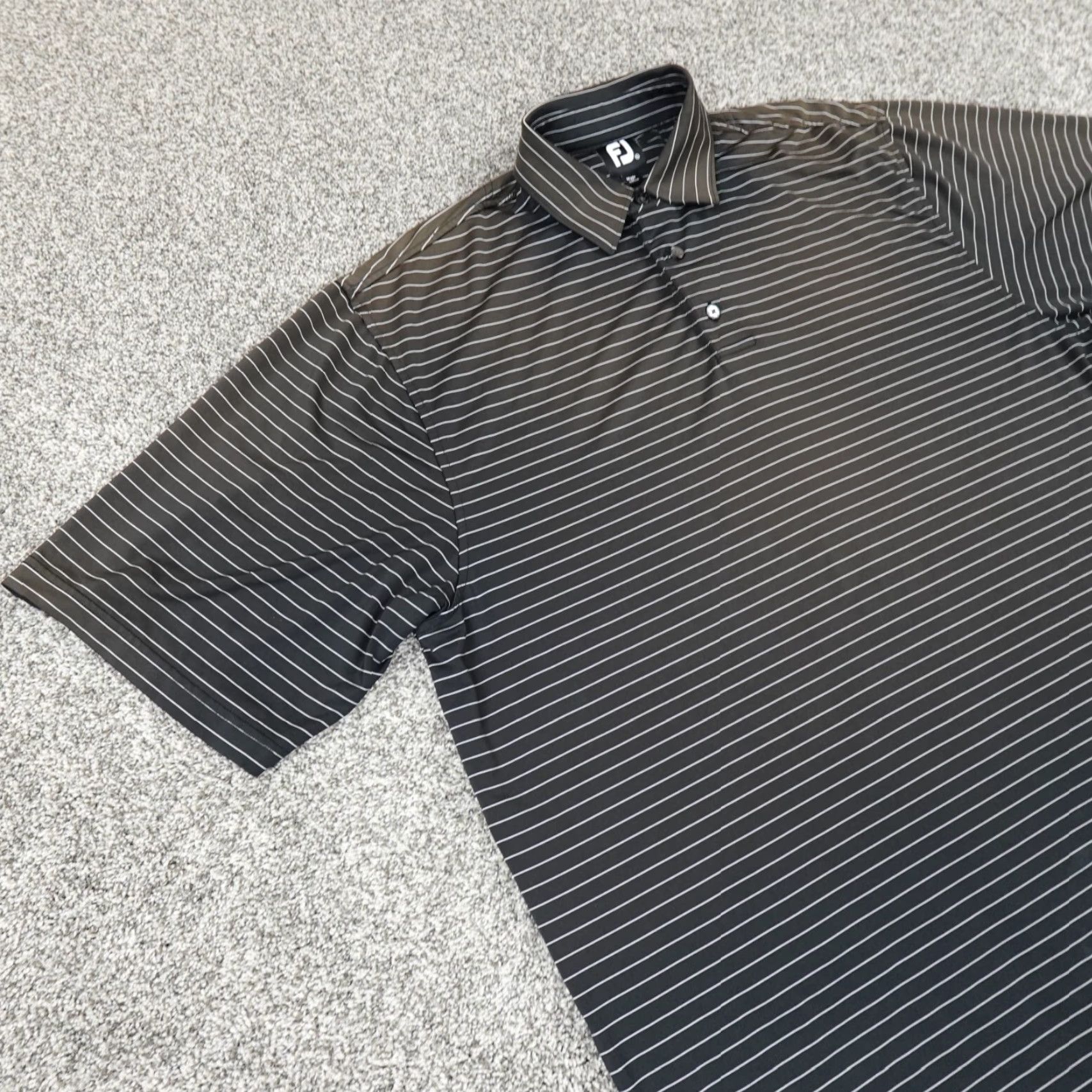 Footjoy FootJoy Polo Shirt Mens XL Black White Golf Performance Stretch Casual Polo Shirt Size US XL / EU 56 / 4 - 5 Thumbnail