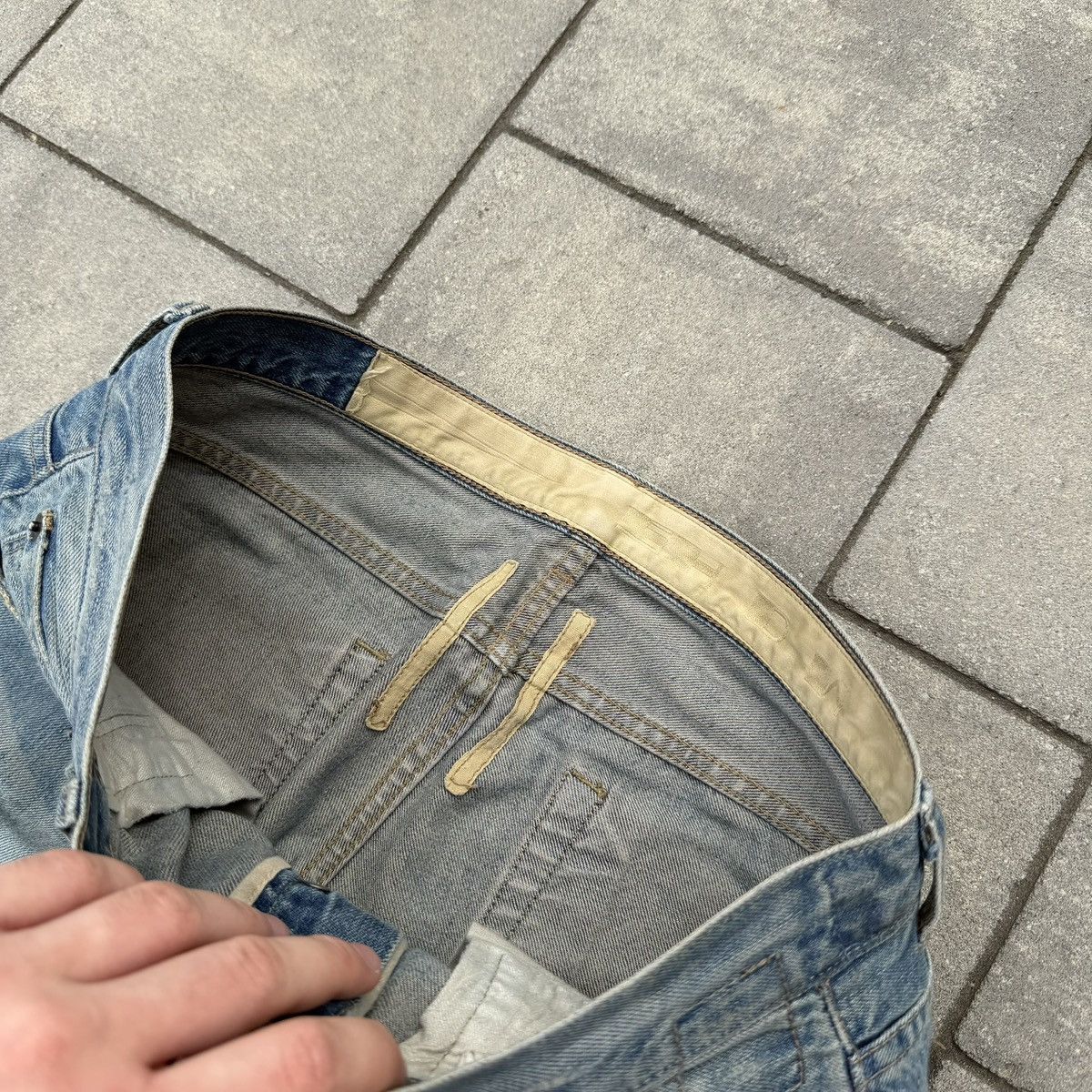Rick Owens FW07 Rick Owens Blue Wash Detroit Cut Denim Size US 28 / EU 44 - 2 Thumbnail
