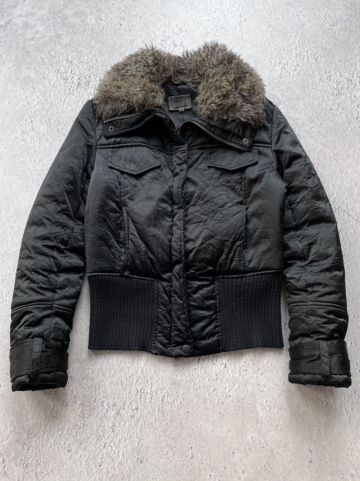 Vintage LGB If Six Was Nine Style Faux Fur Zip Hoodie Jacket