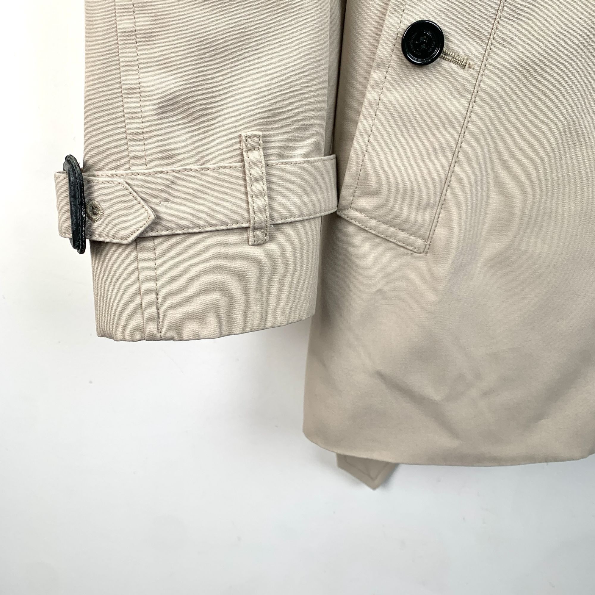 Burberry Burberry Khaki Double-Breasted Belted Trench Coat (Size 36/X Size XS / US 0-2 / IT 36-38 - 4 Thumbnail