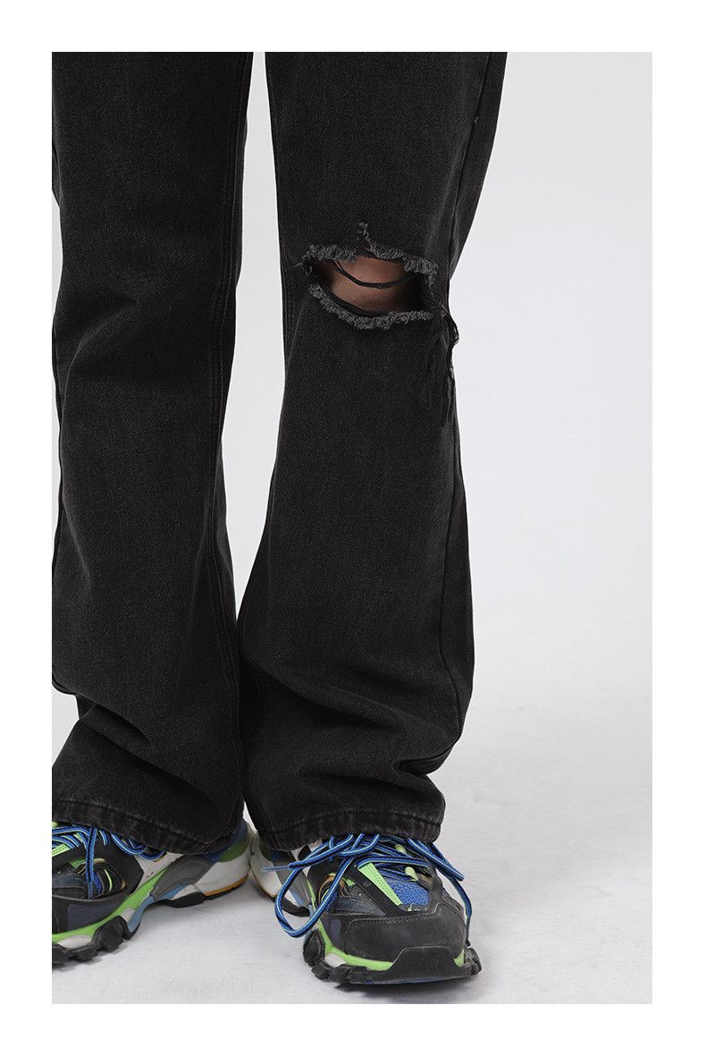 Japanese Brand × Jean Japanese retro loose ripped flared jeans for men Size US 32 / EU 48 - 5 Thumbnail
