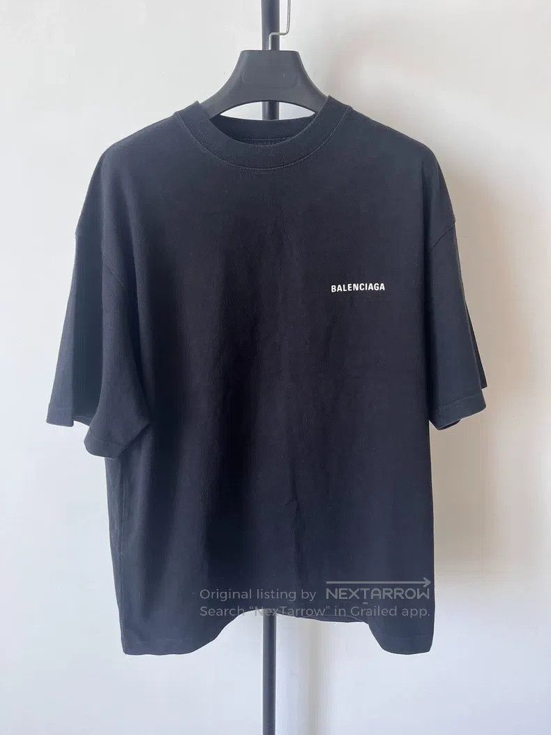 Balenciaga Balenciaga Logo Printed Retro Jersey Short Sleeve T-Shirt Size US S / EU 44-46 / 1 - 1 Thumbnail