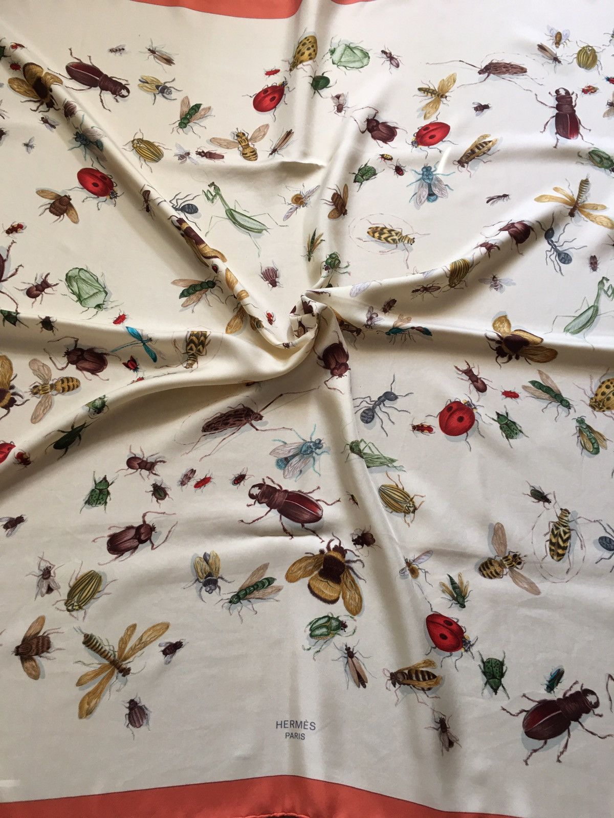 Hermes LES INSECTES HERMES by Hugo Grygkar Vintage Silk Scarf Size ONE SIZE - 13 Thumbnail
