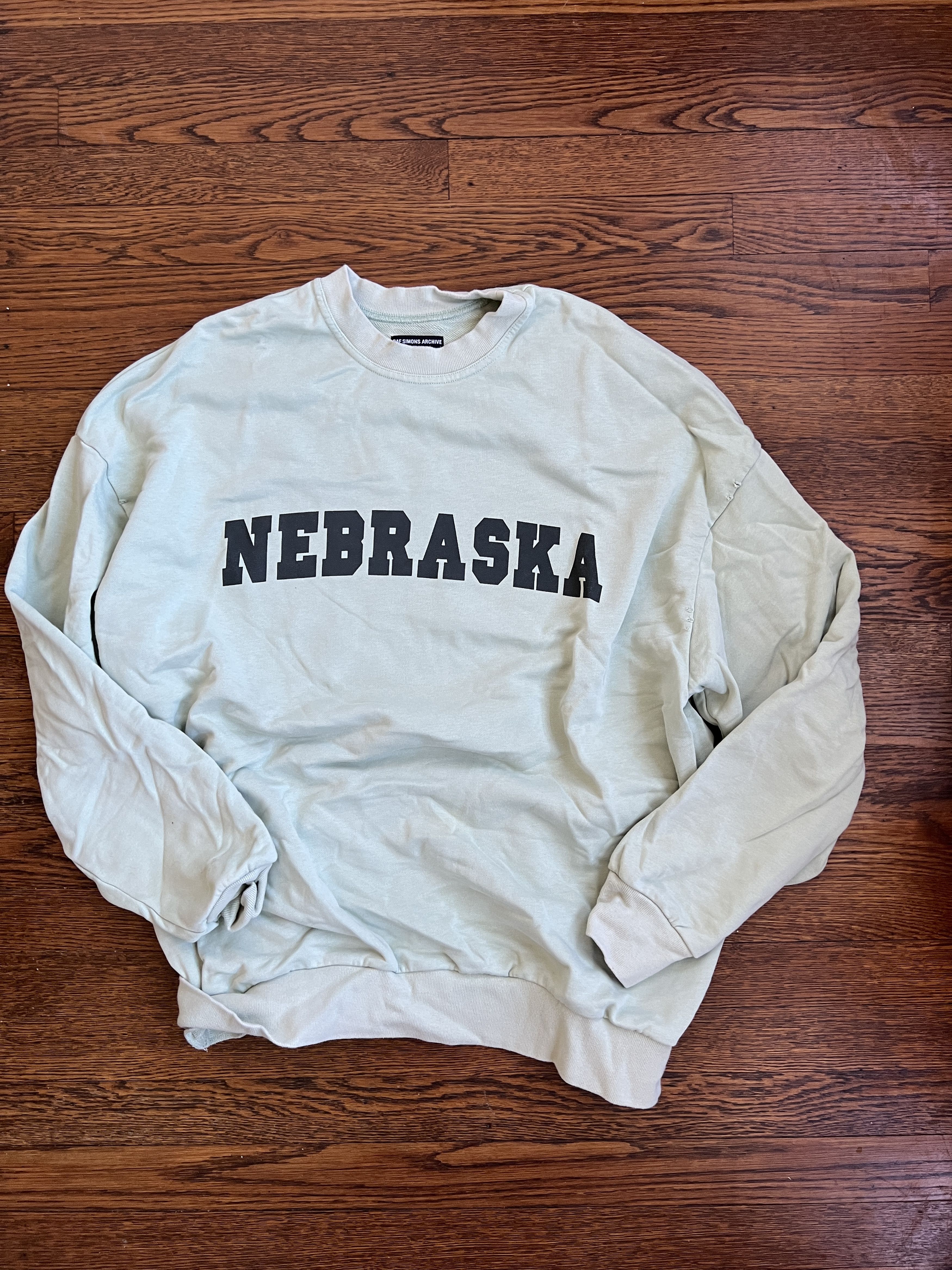 RAF SIMONS ARCHIVE REDUX NEBRASKA トレーナー Raf Simons Archive Redux Nebraska Crewneck Sweatshirt