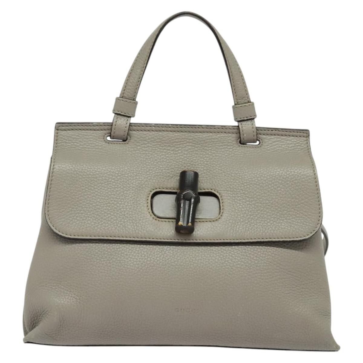 Gucci Gucci Bamboo Daily Top Handle Bag Leather Size ONE SIZE - 1 Thumbnail