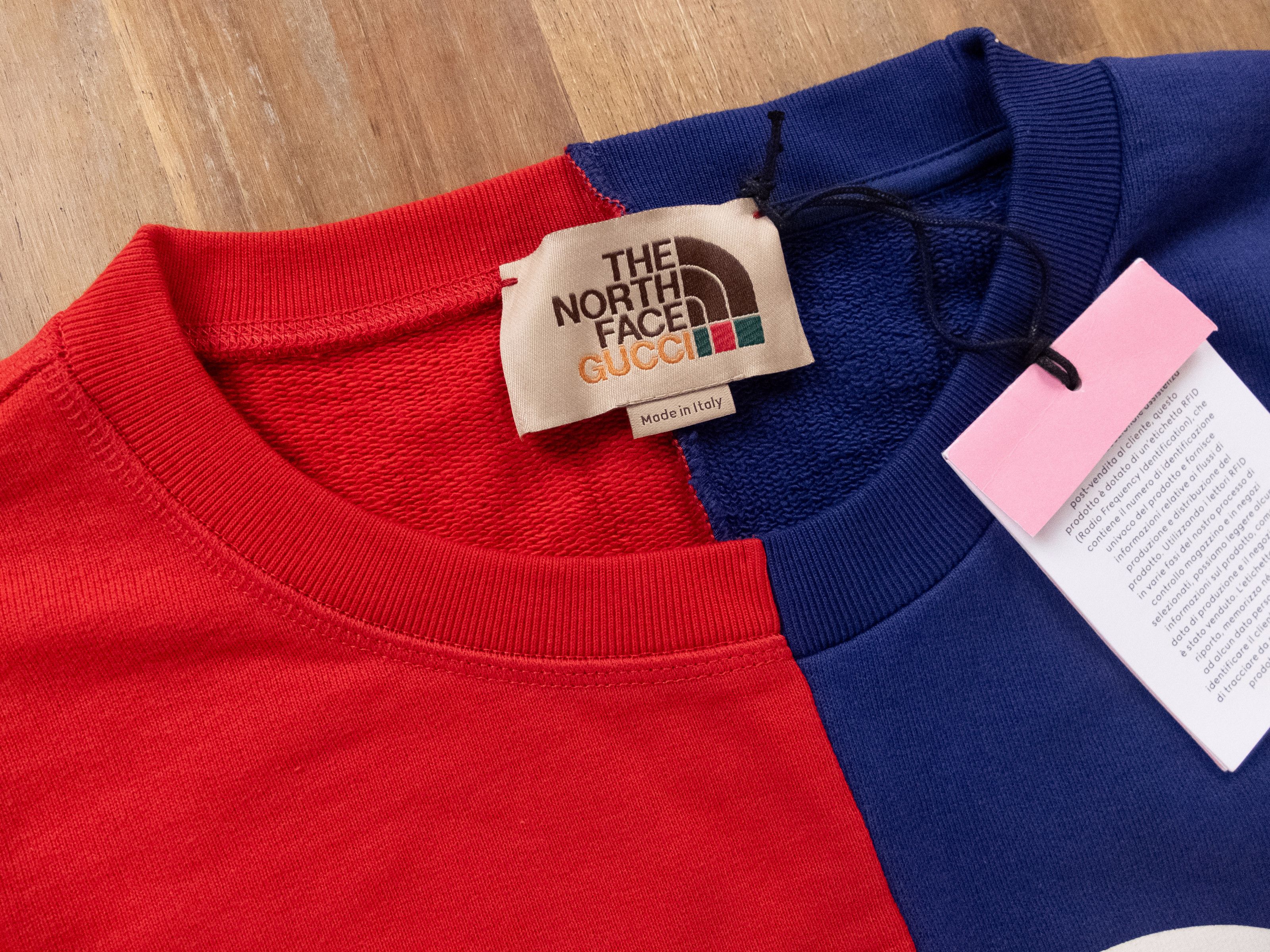 Gucci GUCCI x THE NORTH FACE blue red logo print sweatshirt Large Size US L / EU 52-54 / 3 - 6 Thumbnail
