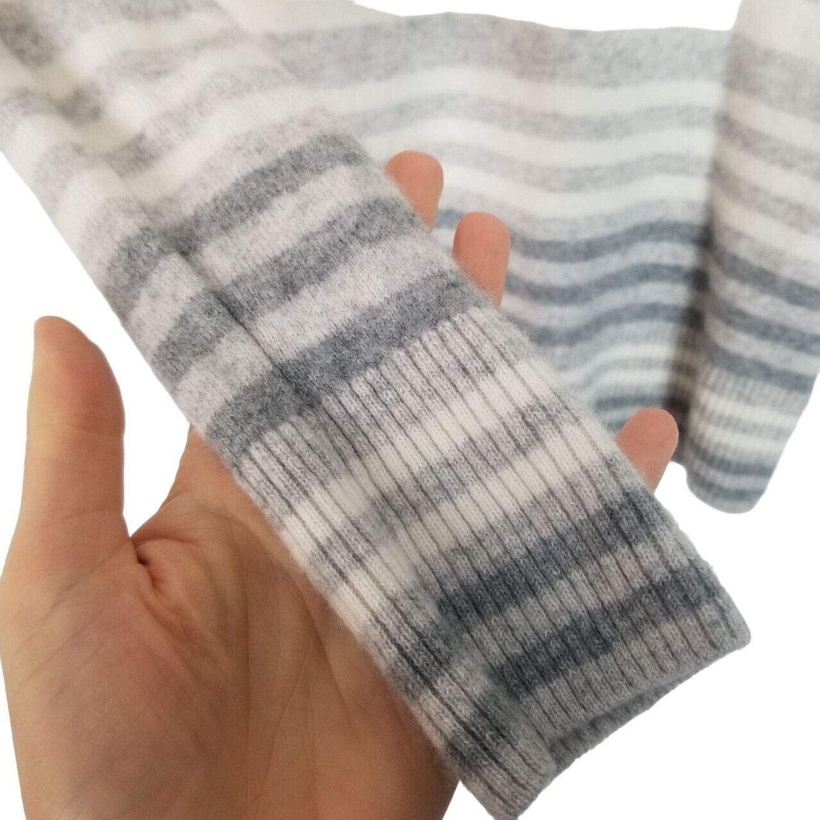 Max Pittion Max Studio Womens Striped Cashmere Sweater S Quiet Luxury Size S / US 4 / IT 40 - 4 Thumbnail