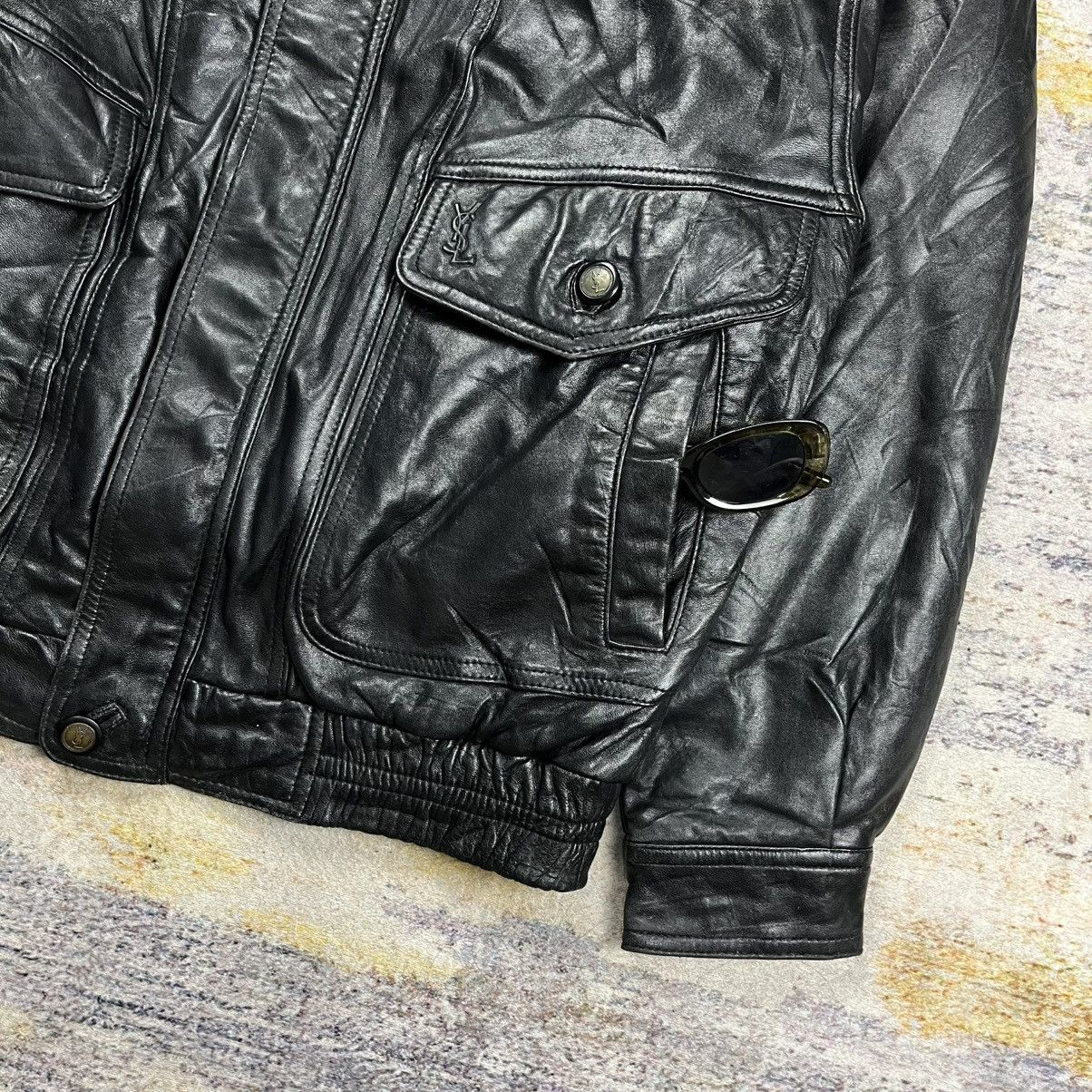 Yves Saint Laurent Vintage 90s Yves Saint Laurent pour homme Leather jacket Size US M / EU 48-50 / 2 - 5 Thumbnail