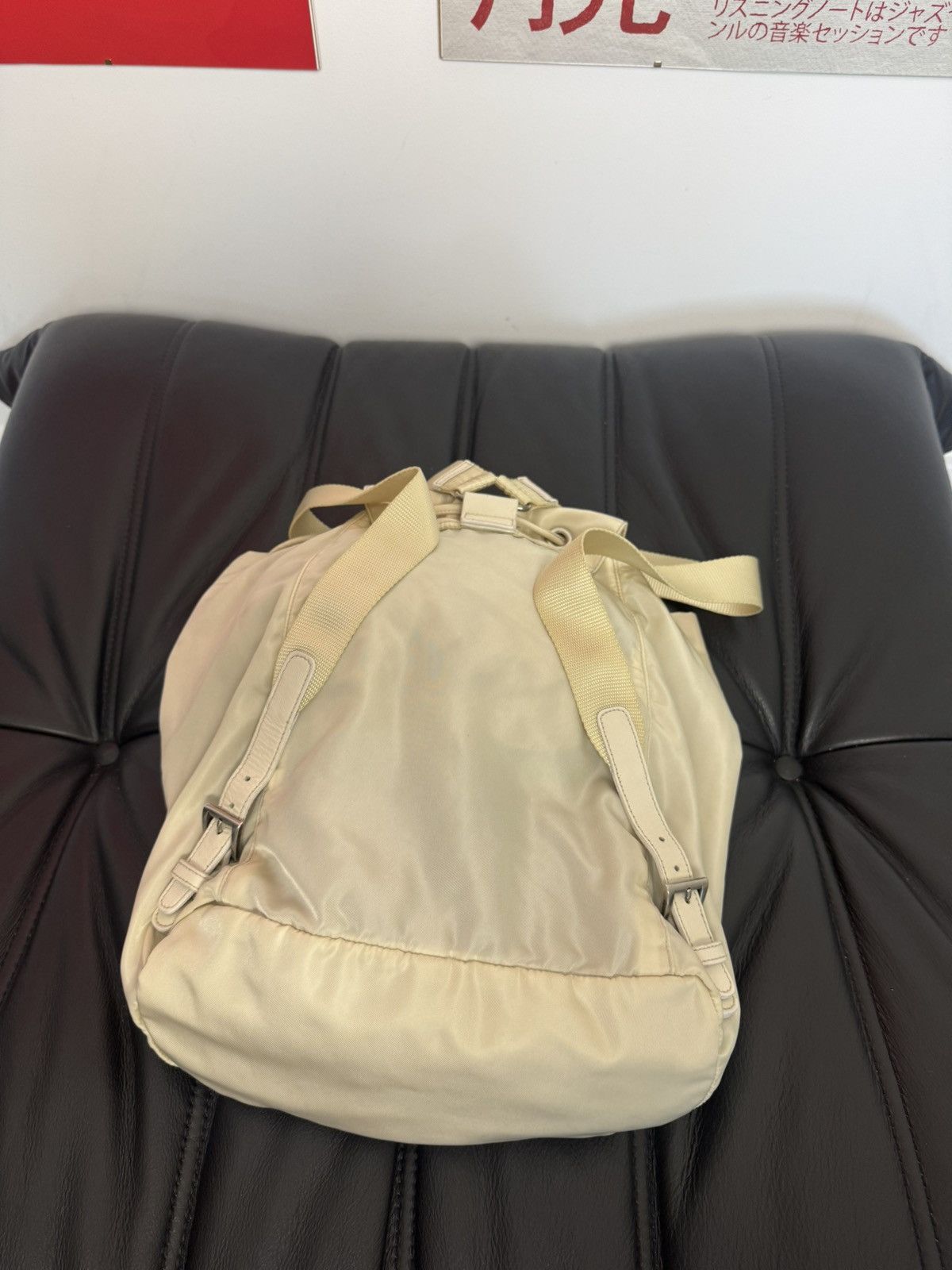 Prada Vintage Prada Beige Medium Nylon Backpack Designer High End Size ONE SIZE - 7 Thumbnail