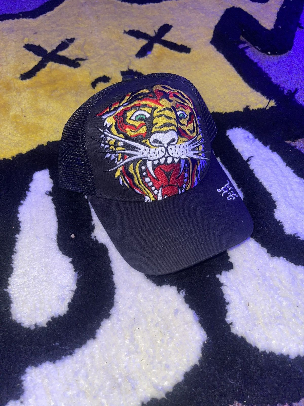 Ed Hardy × Vintage Ed Hardy Tiger Trucker Hat Size ONE SIZE - 1 Thumbnail