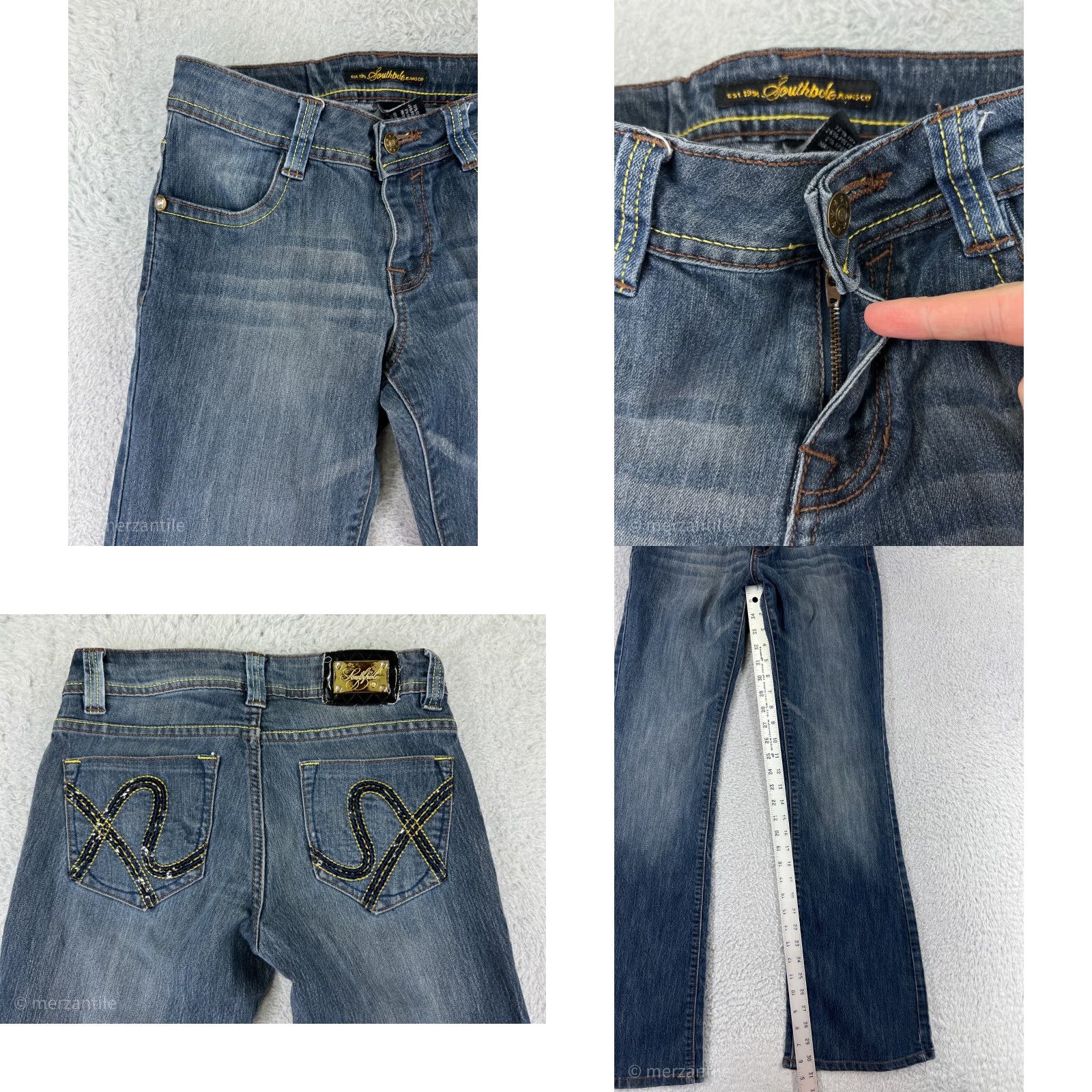 Southpole VINTAGE Southpole Jeans Womens 3 Denim Blue Bootcut Jeans HipHop Culture Y2K Cotton Size 26" / US 2 / IT 38 - 8 Thumbnail