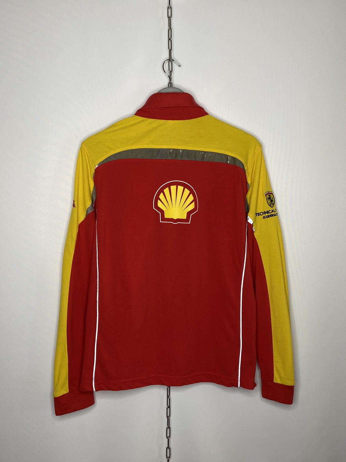 Vintage Vintage Shell Helix Ferrari F1 Team Polo Long Sleeve Shirt Size US M / EU 48-50 / 2 - 4 Thumbnail