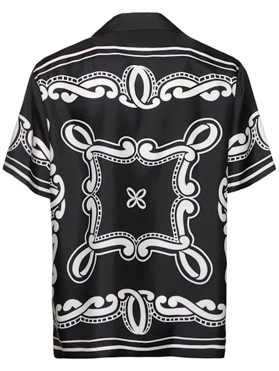 Dolce & Gabbana o1lsvrm0425 Silk Twill Shirt in Black/White Size US L / EU 52-54 / 3 - 2 Thumbnail
