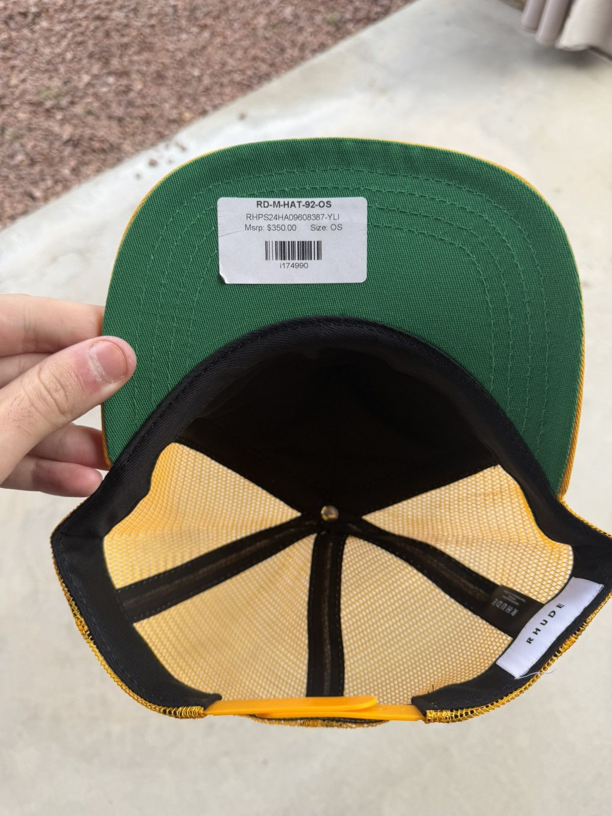 Rhude Rhude Premium Cigars Trucker Hat Yellow / White – Brand New Size ONE SIZE - 3 Thumbnail