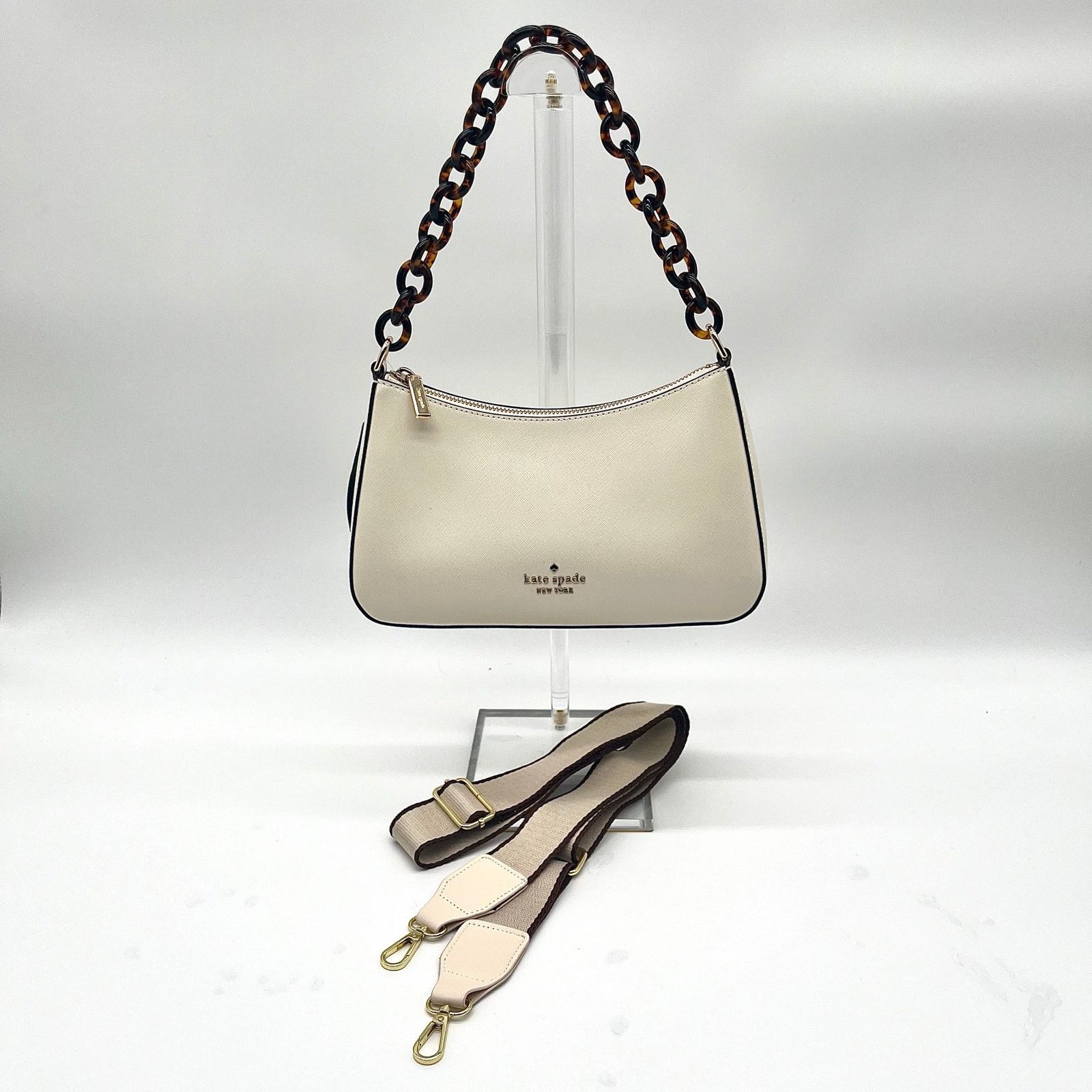 Kate Spade KATE SPADE NWT Leather Convertible Shoulder Bag, Resin Chain Size ONE SIZE - 1 Thumbnail