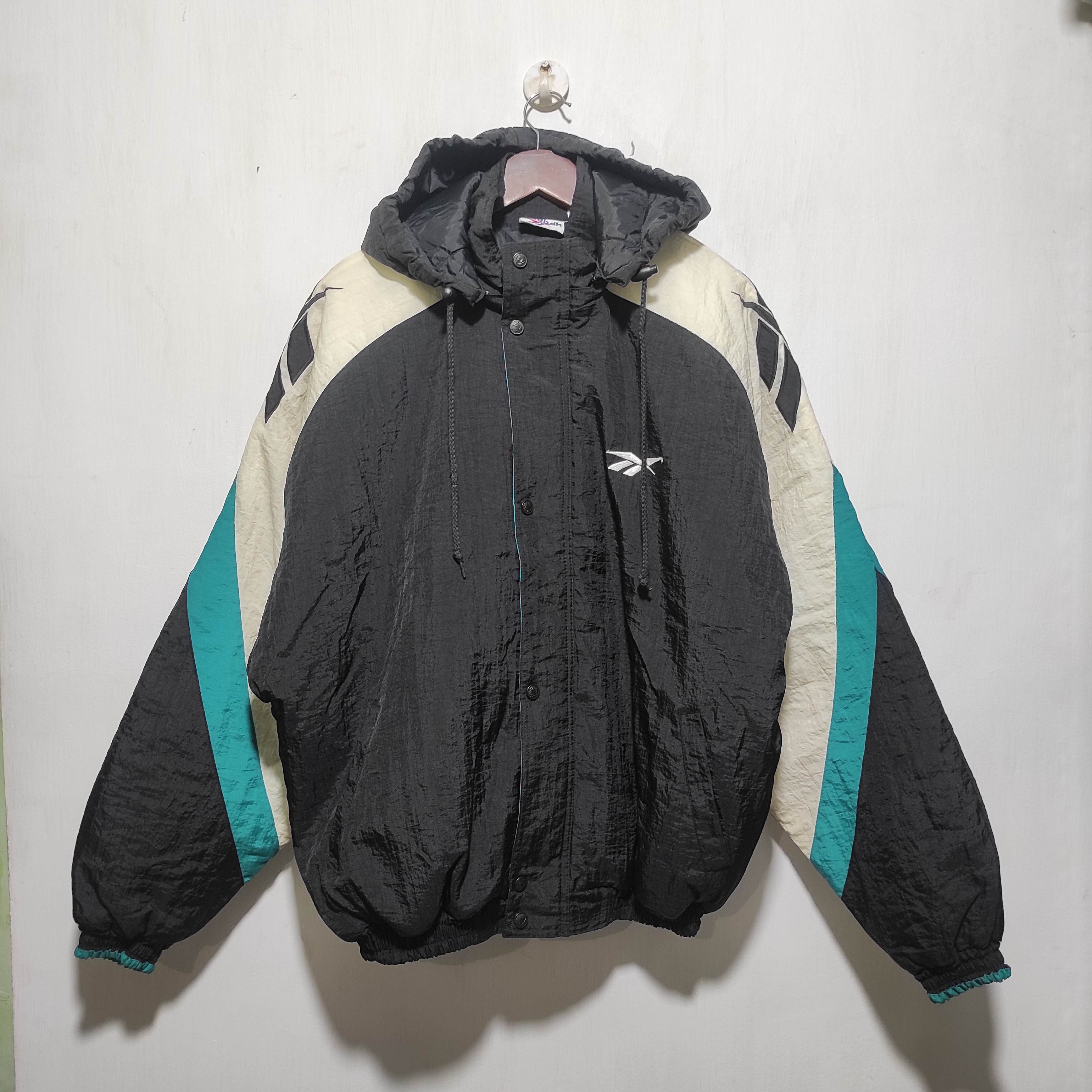 Reebok Vintage Reebok Puffer Windbreaker Jacket & Hat Cap Size US L / EU 52-54 / 3 - 3 Thumbnail