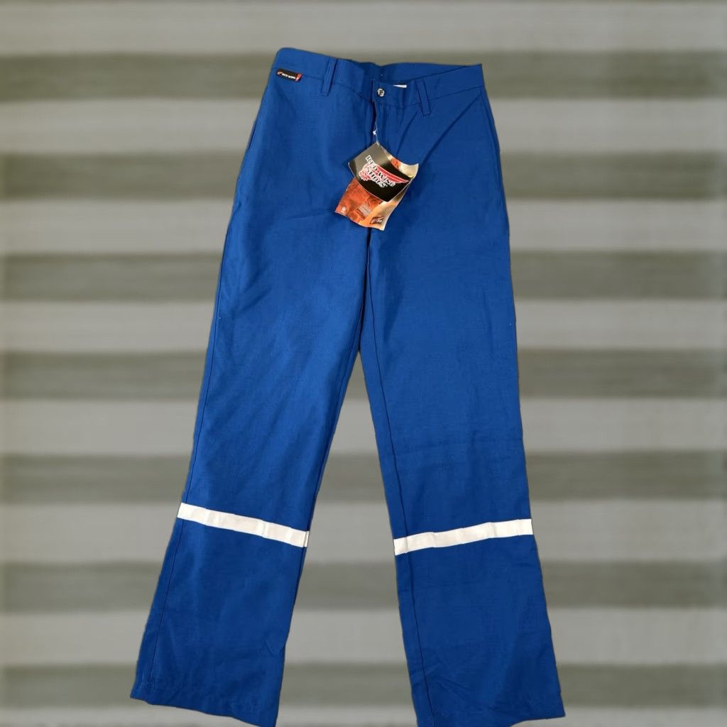 Red Wing VINTAGE? No — Final title: Red Wing Flame Resistant FR Work Wear Pants Men 34X34 Blue Reflective Stripe NWT FR Pants Mens 34x34 Blue Reflective Stripe Size US 34 / EU 50 - 1 Thumbnail