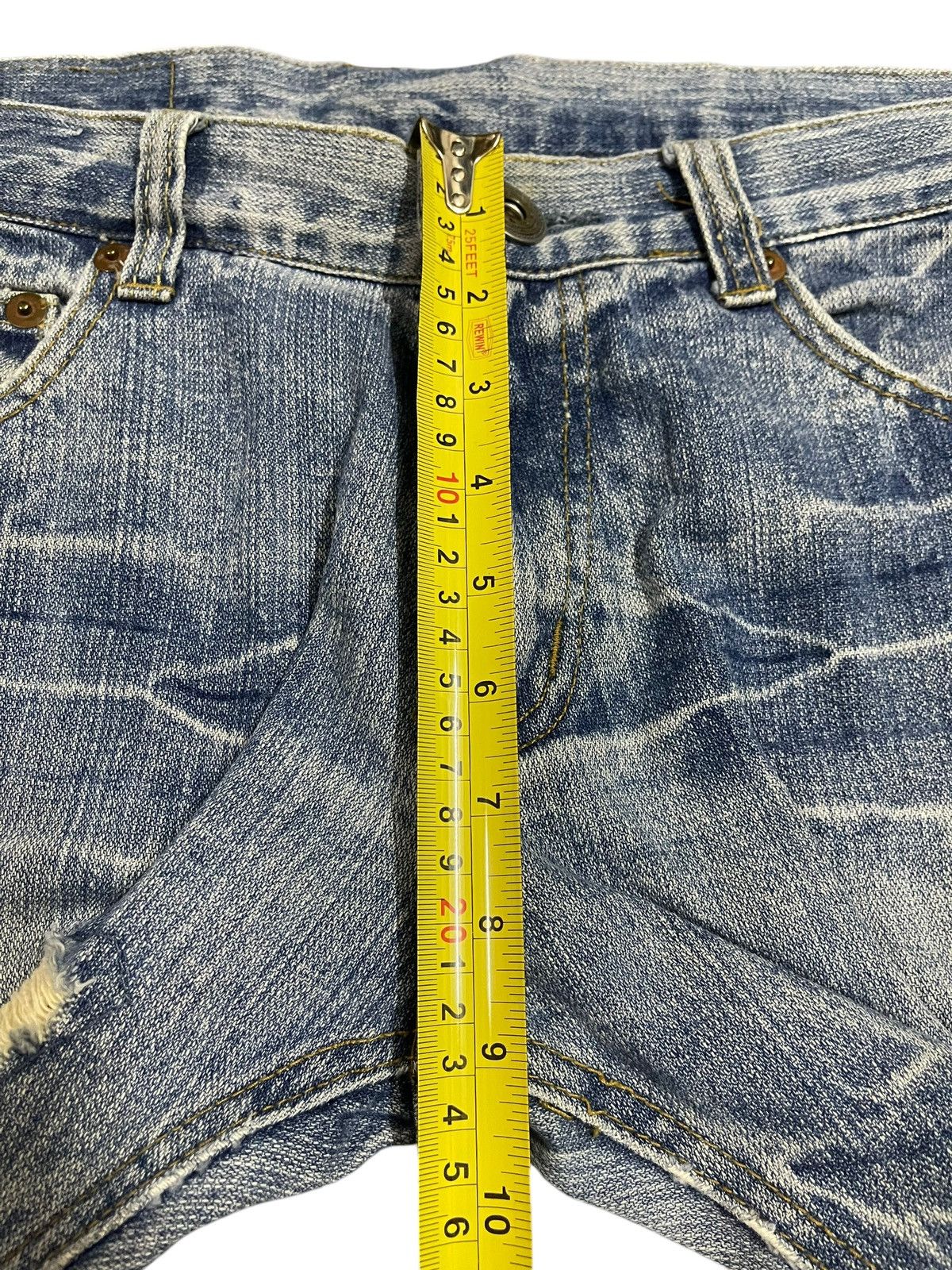 Kapital Vintage Japanese Brand Blue Faded Wash Distress Loose Jeans Size US 34 / EU 50 - 15 Thumbnail