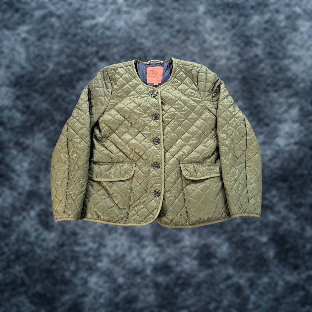 J.Crew J.CREW Quilted Puffer Coat Womens 4 Primaloft Long Sleeve Green Solid Full Zip Pockets Quilted Jacket AQ470 Vasatility Size S / US 4 / IT 40 - 1 Thumbnail