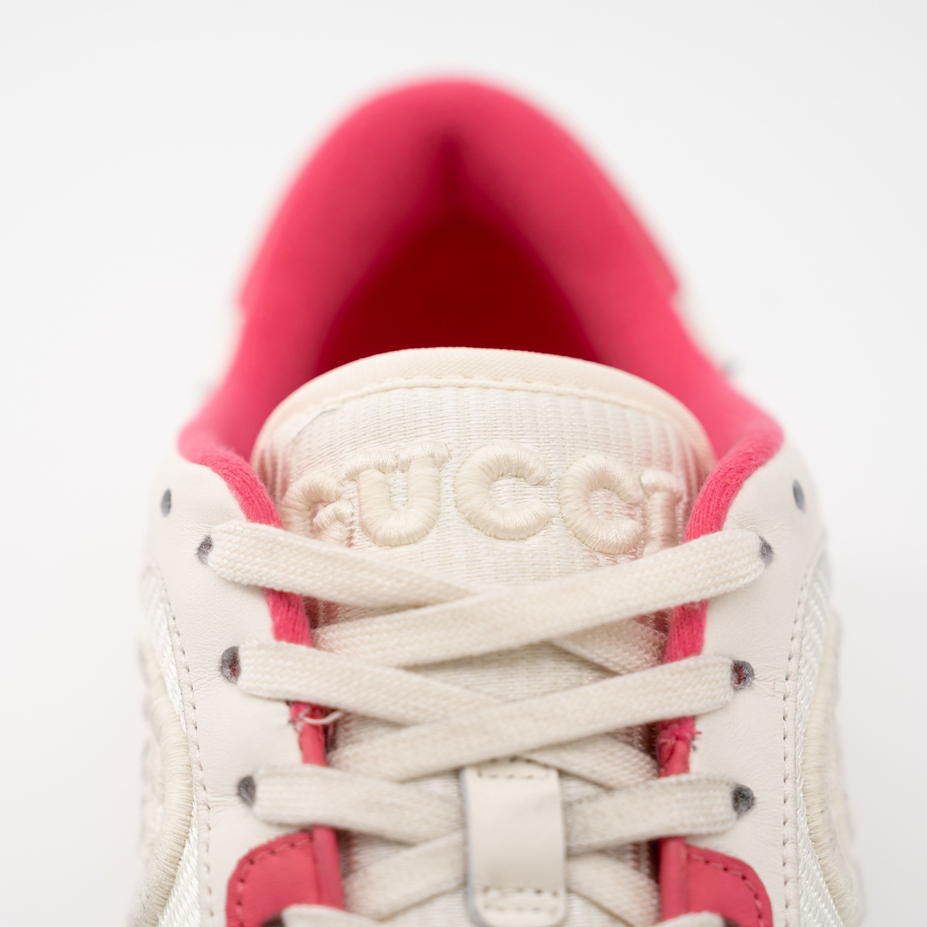 Gucci 41G - Gucci Mac 80 Pink White Sneakers Leather Size US 11 / IT 41 - 7 Thumbnail