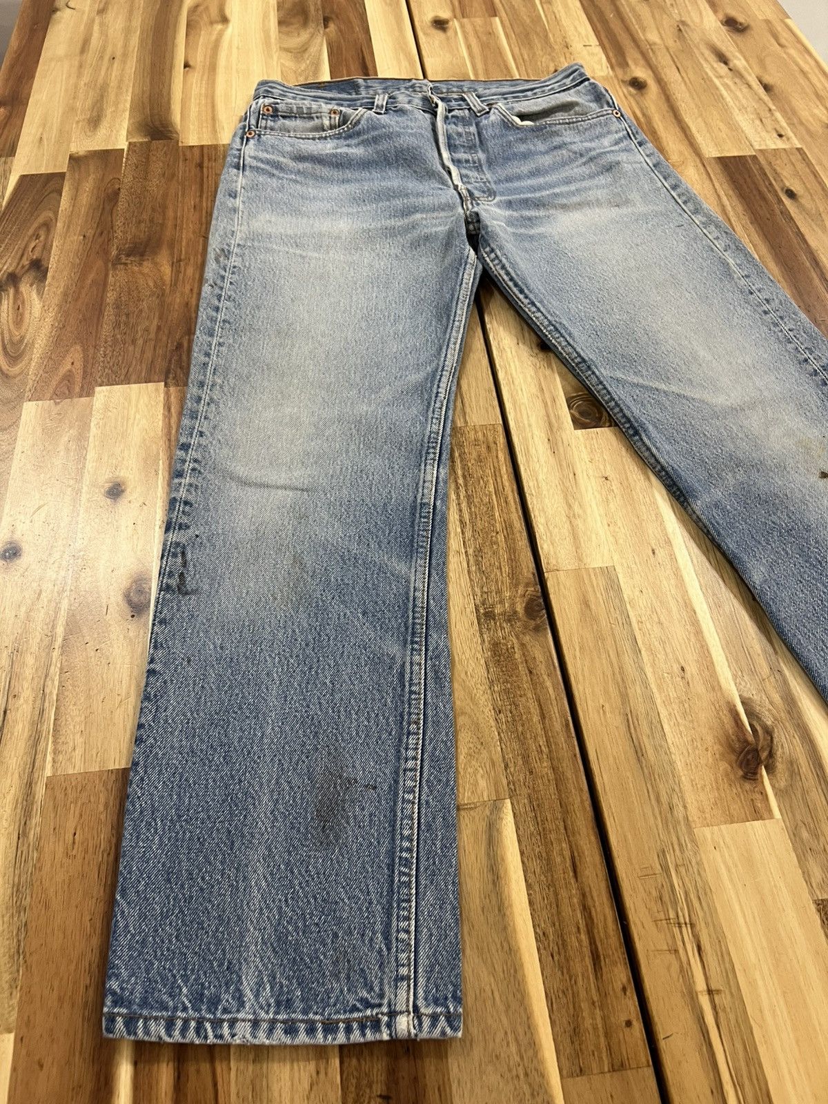Levi's Vintage 90’s Levis 501XX Small e Non Selvedge Denim Jeans Size US 31 - 2 Thumbnail
